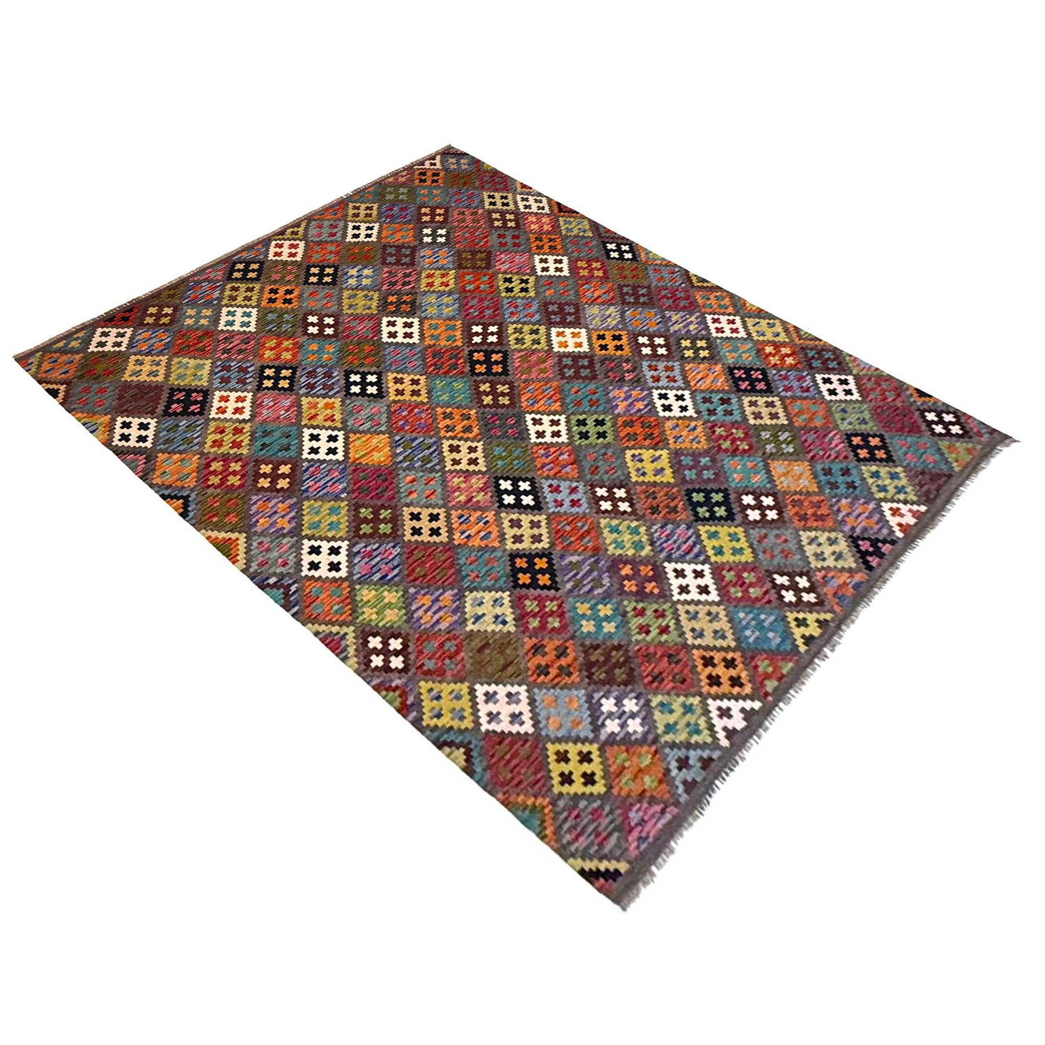 Handmade Vegetable Kilim 5' 9" x 8' 1" (ft) - No. G36637