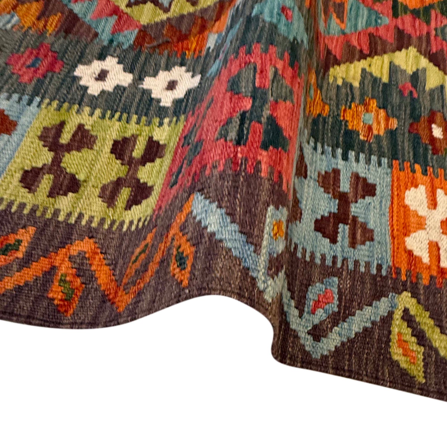 Handmade Vegetable Kelim 5' 8" x 8' 0" (ft) - No. G36638