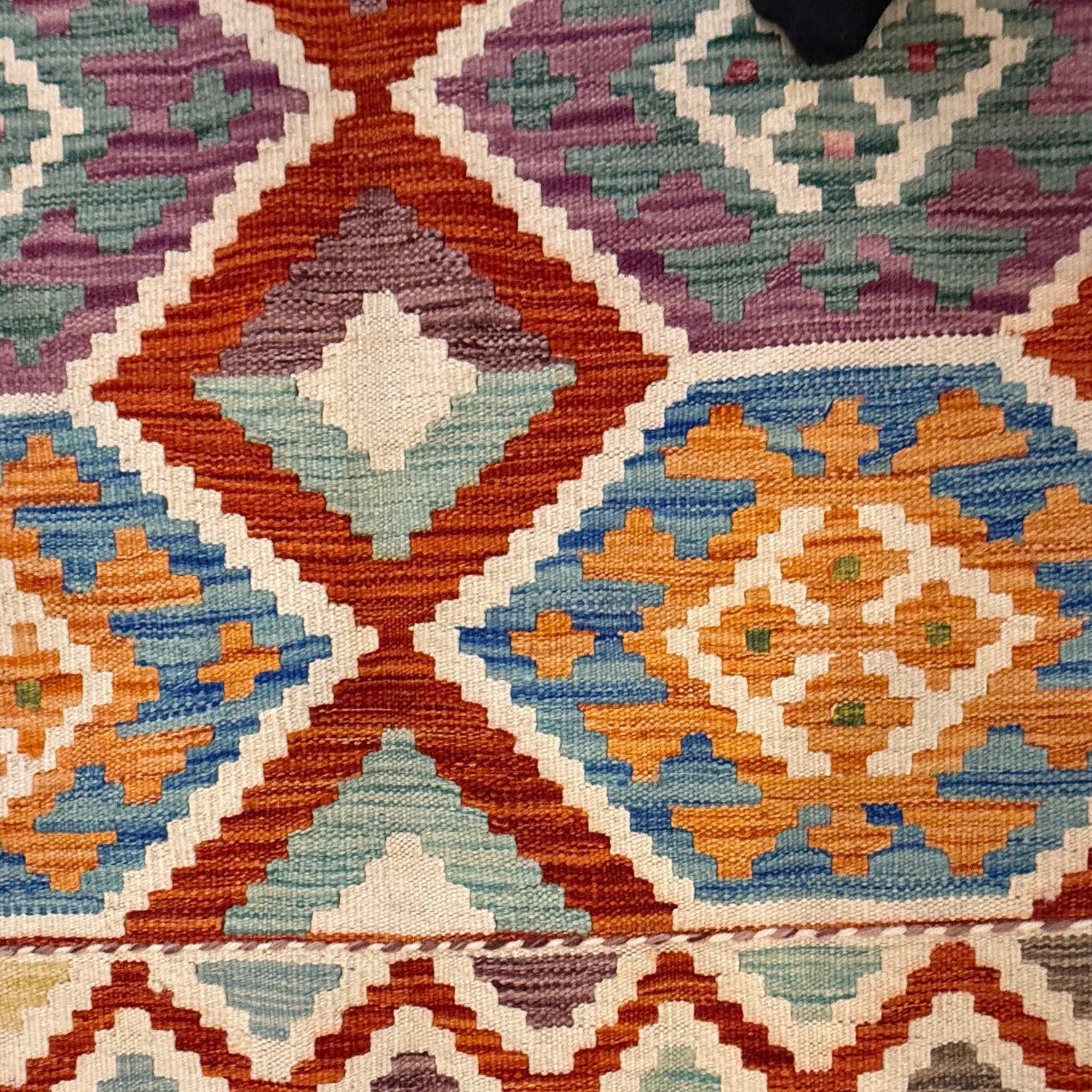 Handmade Vegetable Kilim 6' 10" x 9' 10" (ft) - No. G36639