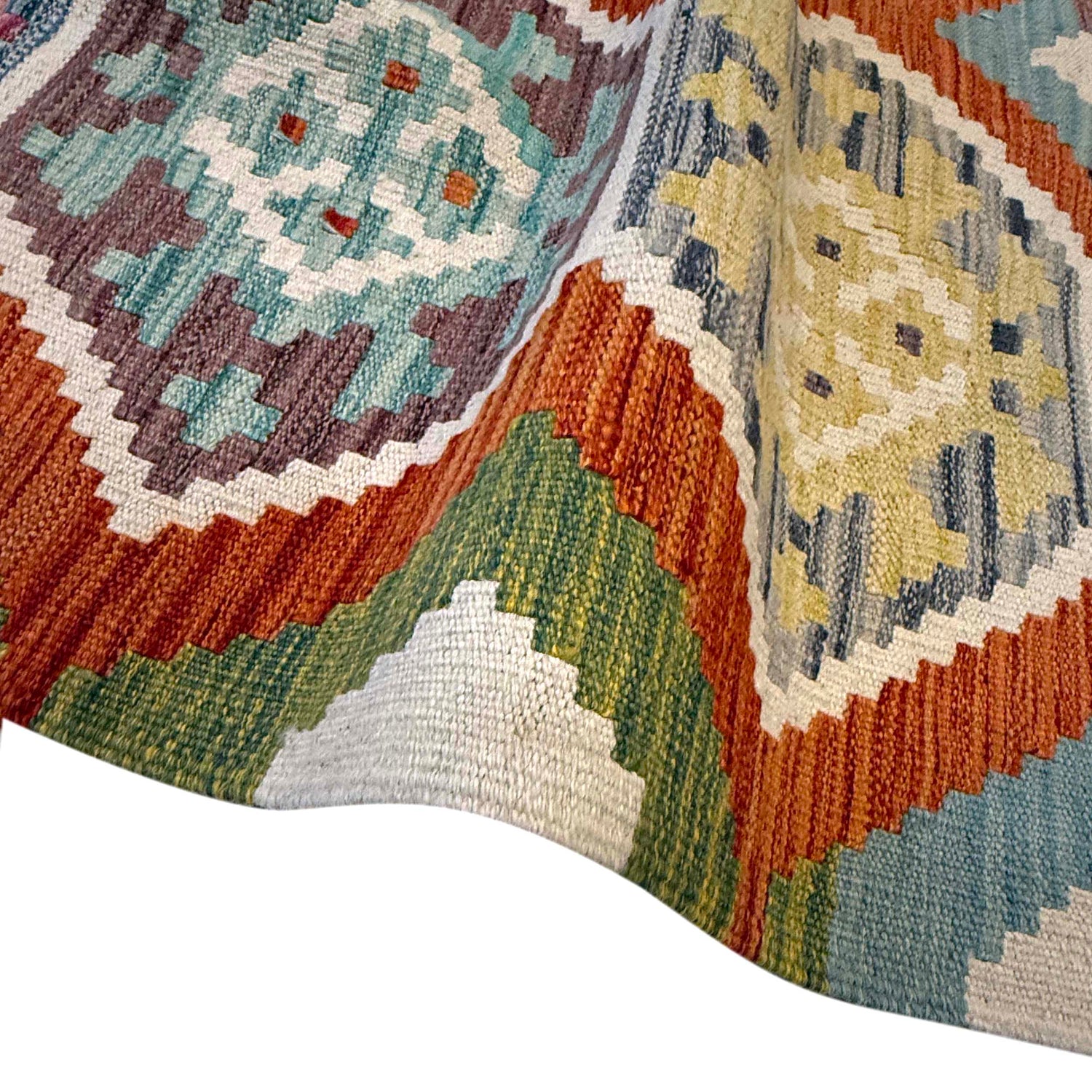 Handmade Vegetable Kilim 6' 10" x 9' 10" (ft) - No. G36639