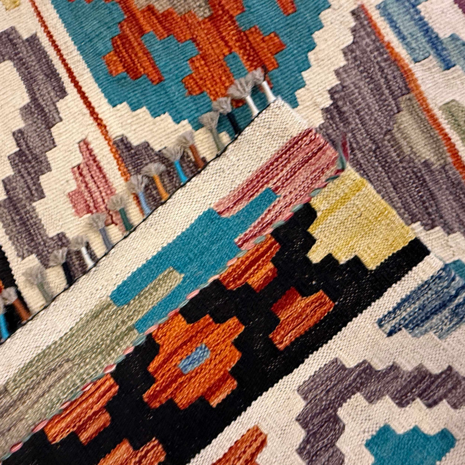 Handmade Vegetable Kilim 6' 9" x 10' 0" (ft) - No. G36641