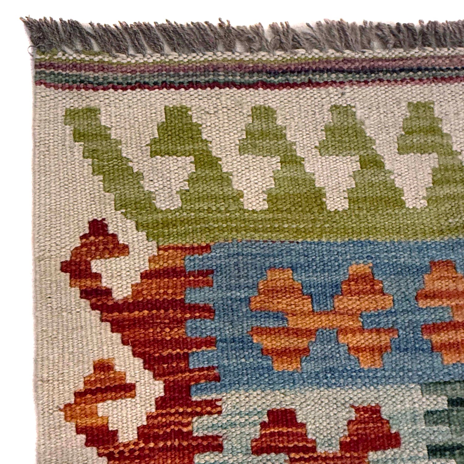 Handmade Vegetable Kelim 6' 8" x 9' 11" (ft) - No. G36642