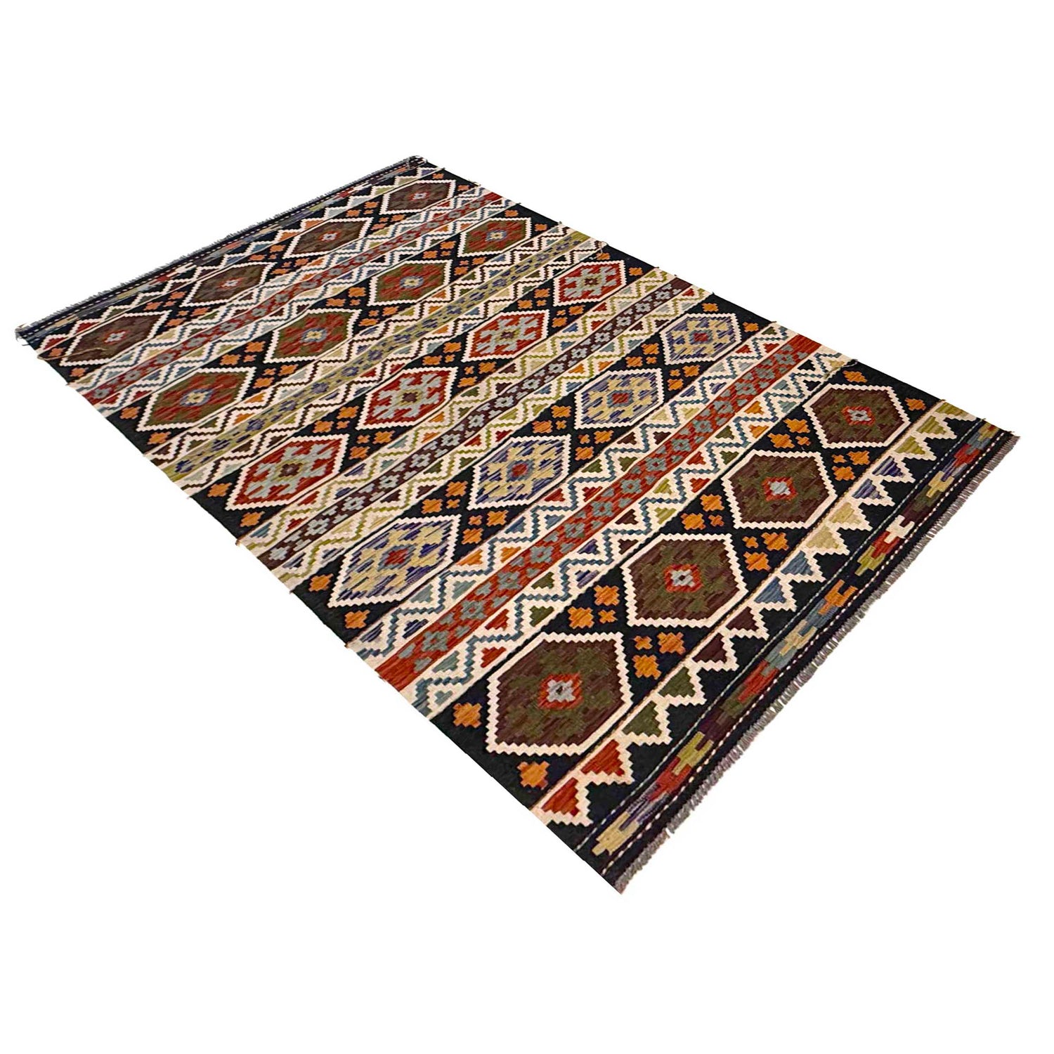 Handmade Vegetable Kilim 4' 11" x 7' 3" (ft) - No. G36644