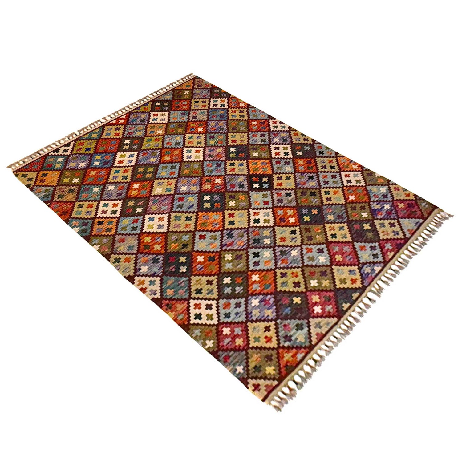 Handmade Vegetable Kilim 4' 2" x 6' 0" (ft) - No. G36645