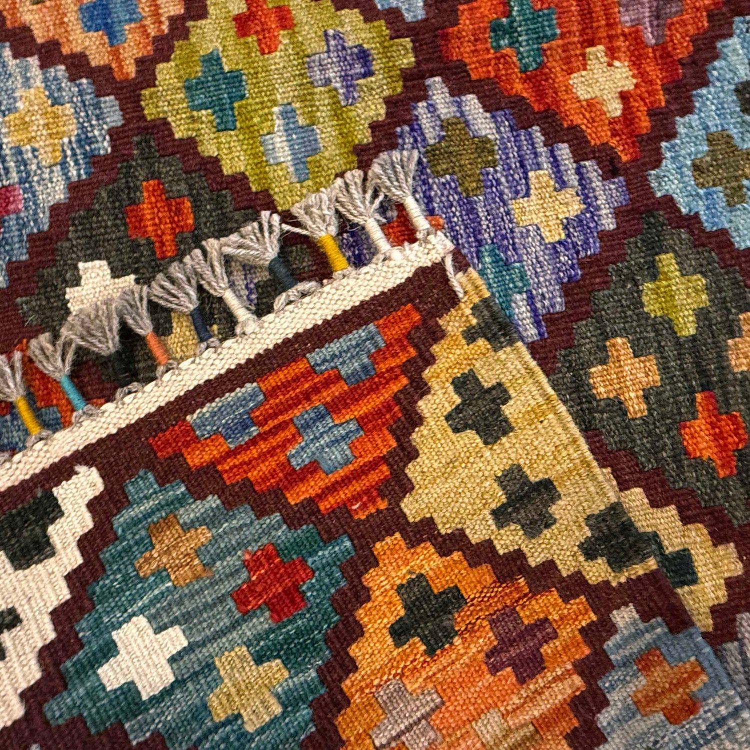 Handmade Vegetable Kilim 4' 2" x 6' 0" (ft) - No. G36645