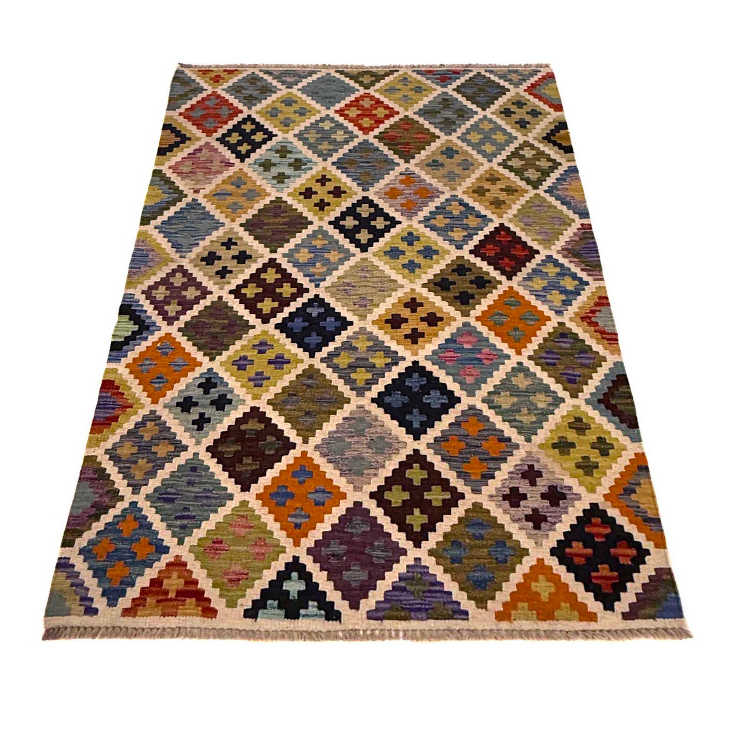Handmade Vegetable Kilim 3' 3" x 4' 10" (ft) - No. G36647