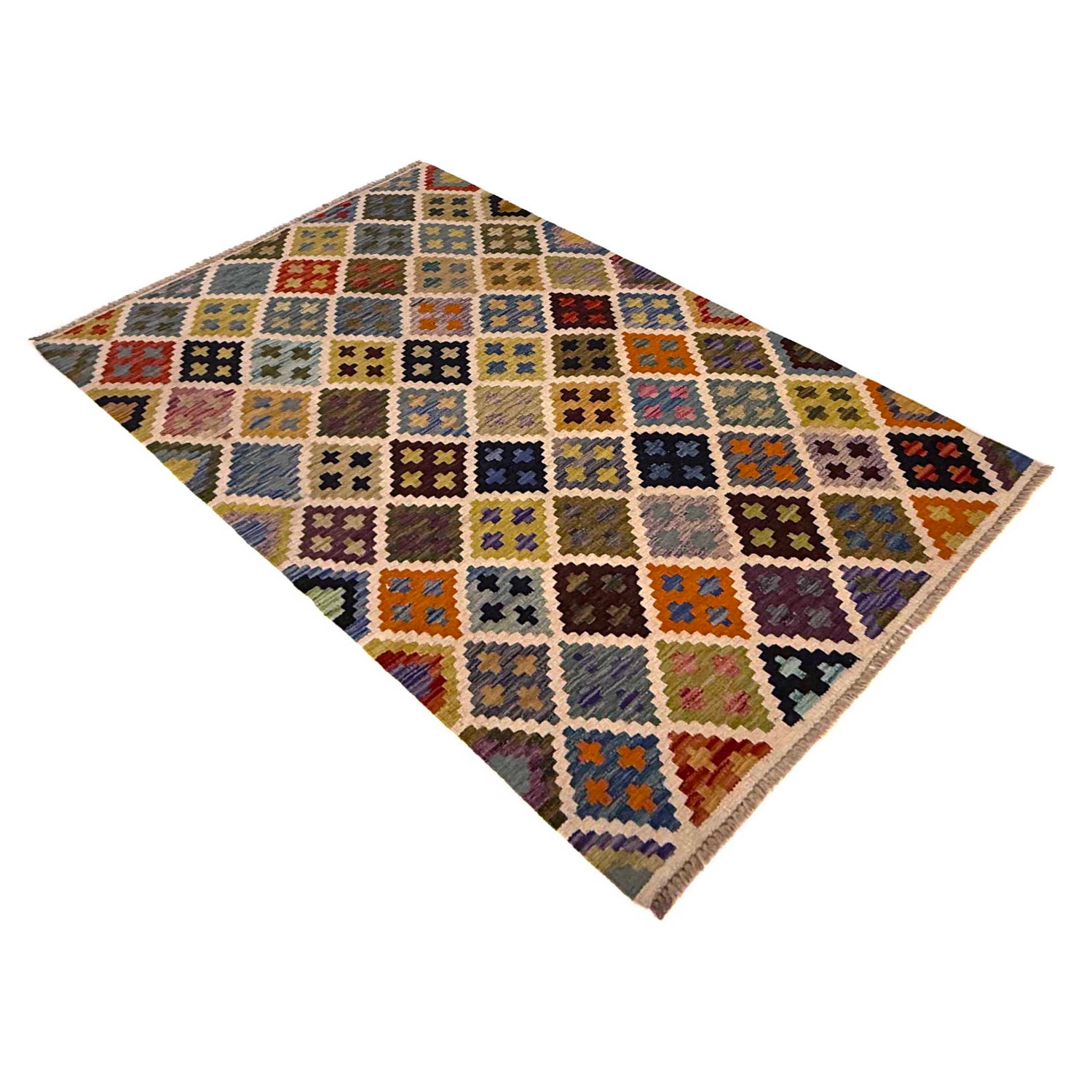 Handmade Vegetable Kilim 3' 3" x 4' 10" (ft) - No. G36647