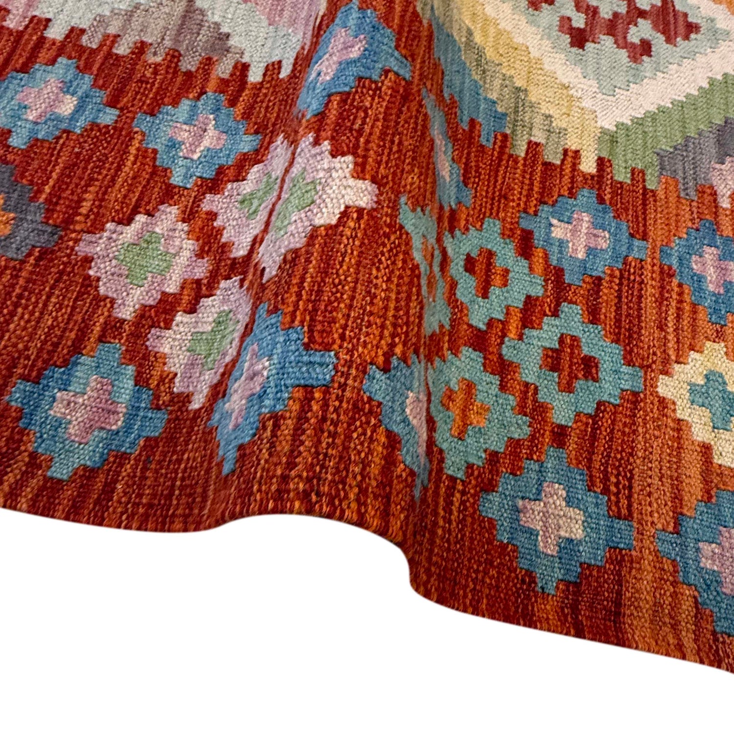 Handmade Vegetable Kilim 6' 10" x 9' 9" (ft) - No. G36649