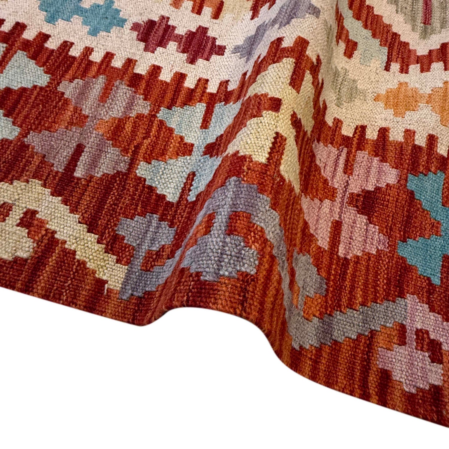 Handmade Vegetable Kilim 6' 8" x 9' 11" (ft) - No. G36651