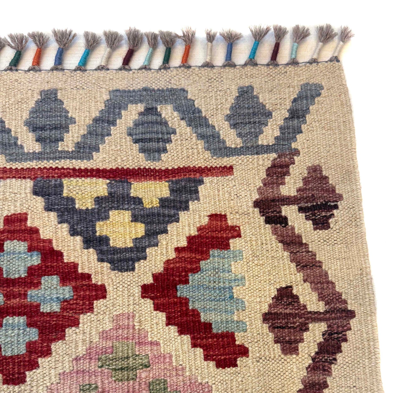 Handmade Vegetable Kelim 6' 11" x 9' 11" (ft) - No. G36652