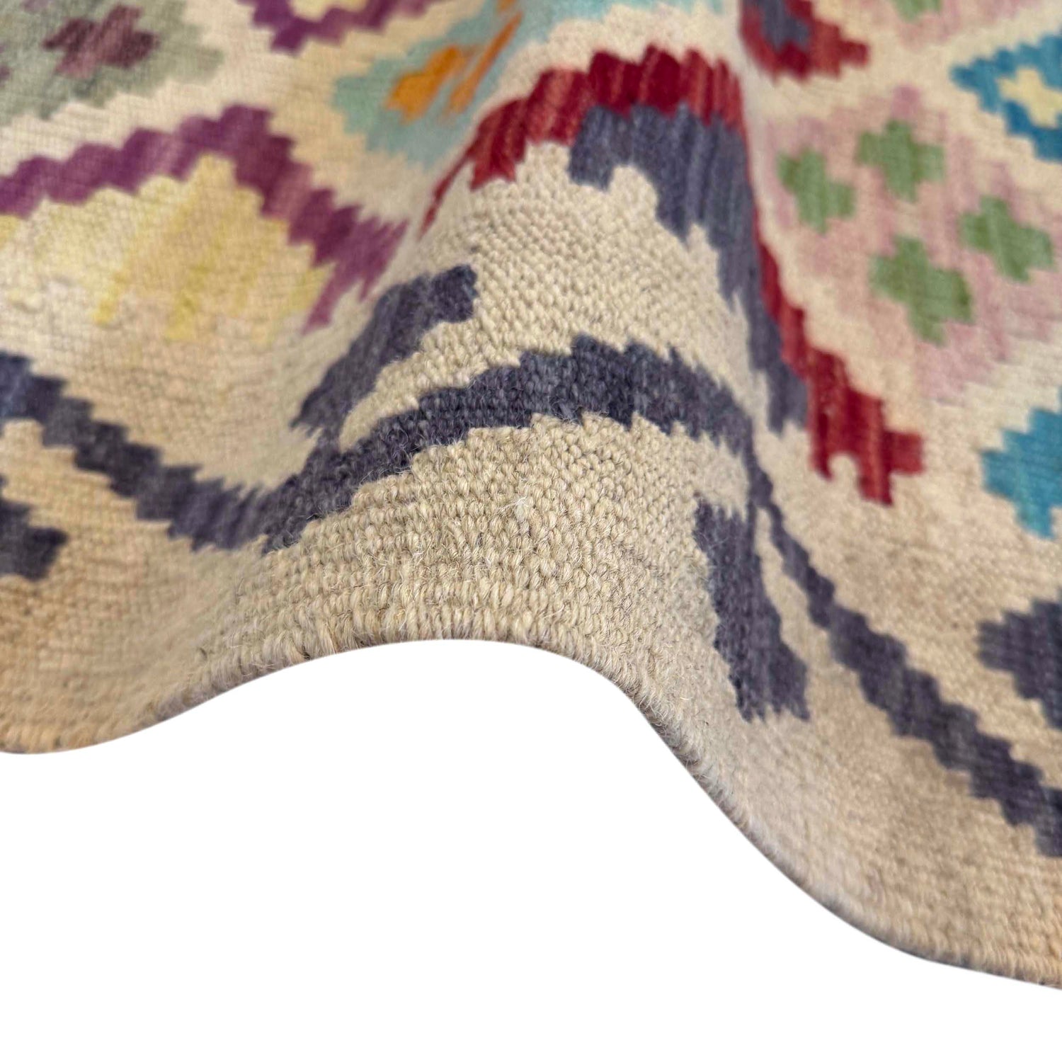 Handmade Vegetable Kelim 6' 11" x 9' 11" (ft) - No. G36652