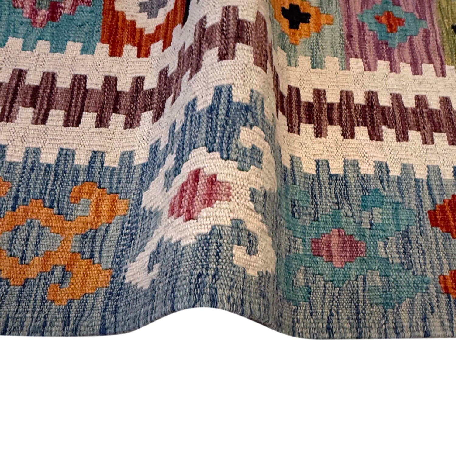 Handmade Vegetable Kilim 6' 8" x 9' 10" (ft) - No. G36653