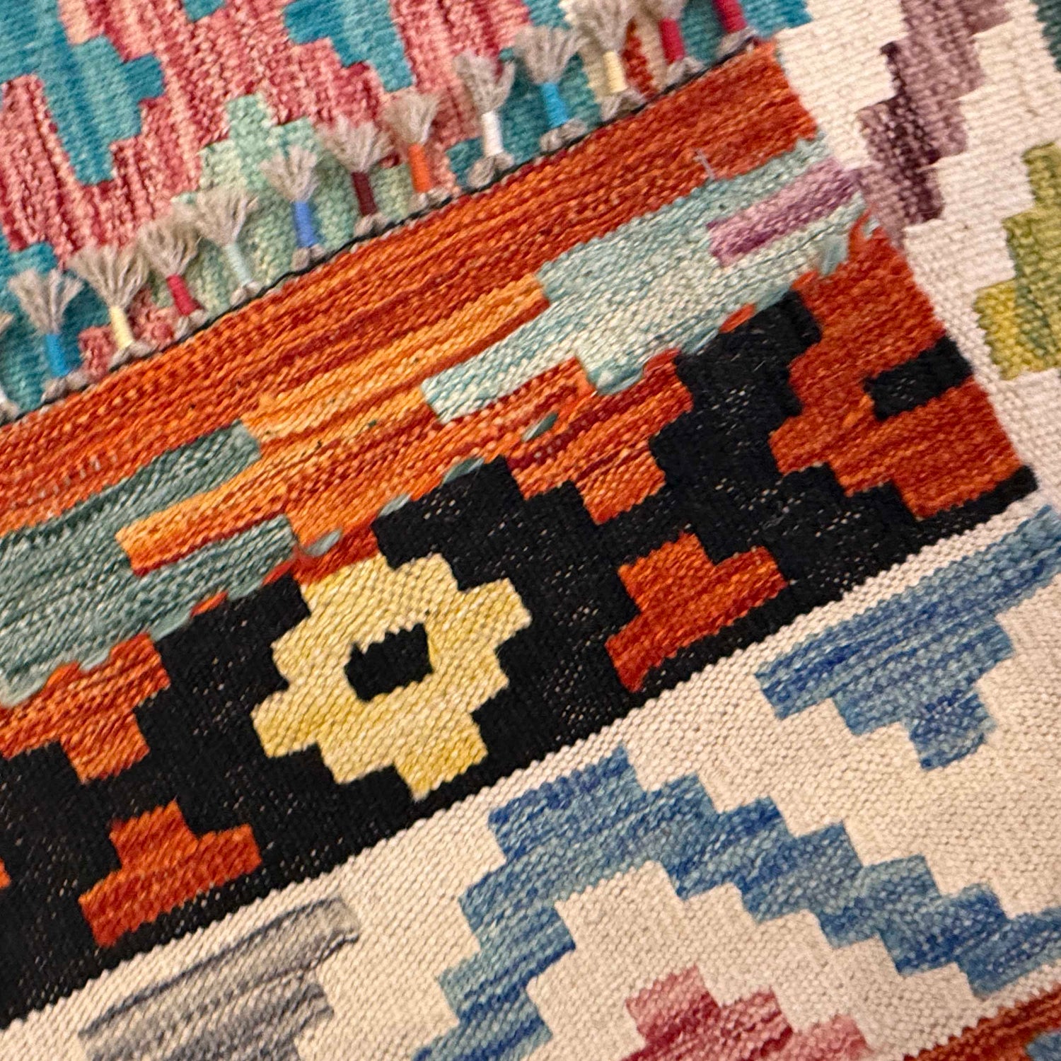 Handmade Vegetable Kelim 6' 9" x 10' 1" (ft) - No. G36654