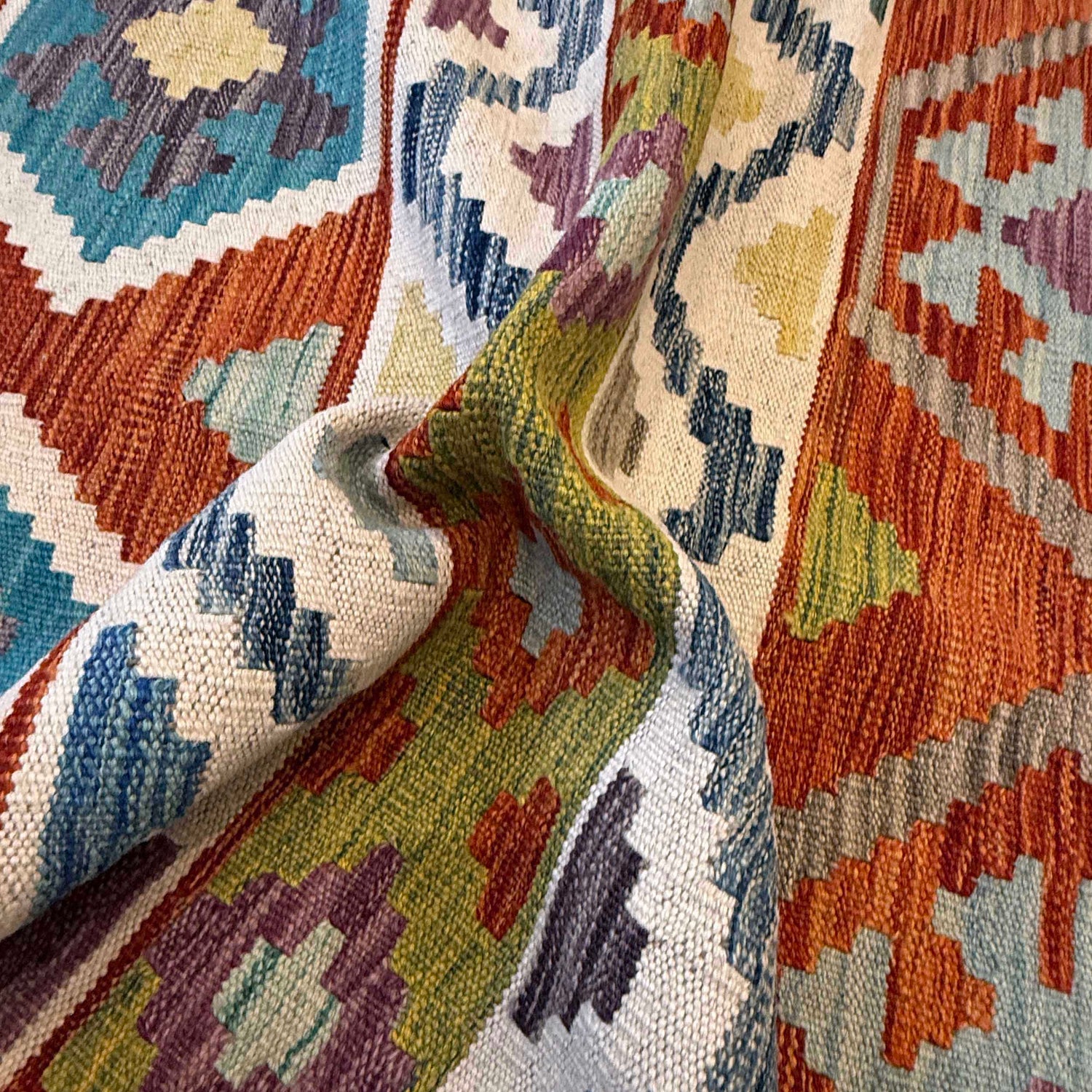 Handmade Vegetable Kelim 6' 9" x 10' 1" (ft) - No. G36654