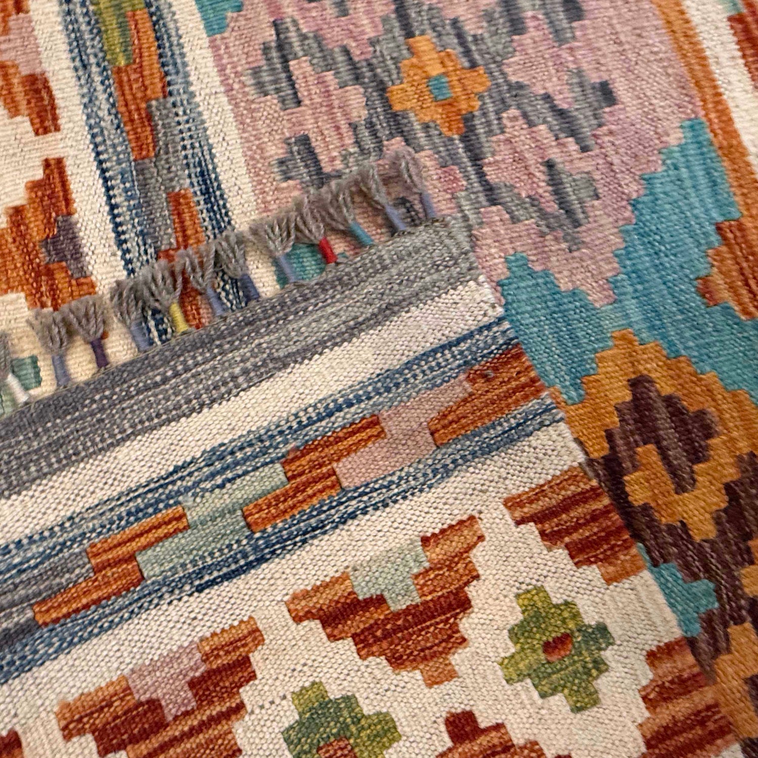 Handmade Vegetable Kelim 6' 9" x 10' 1" (ft) - No. G36656