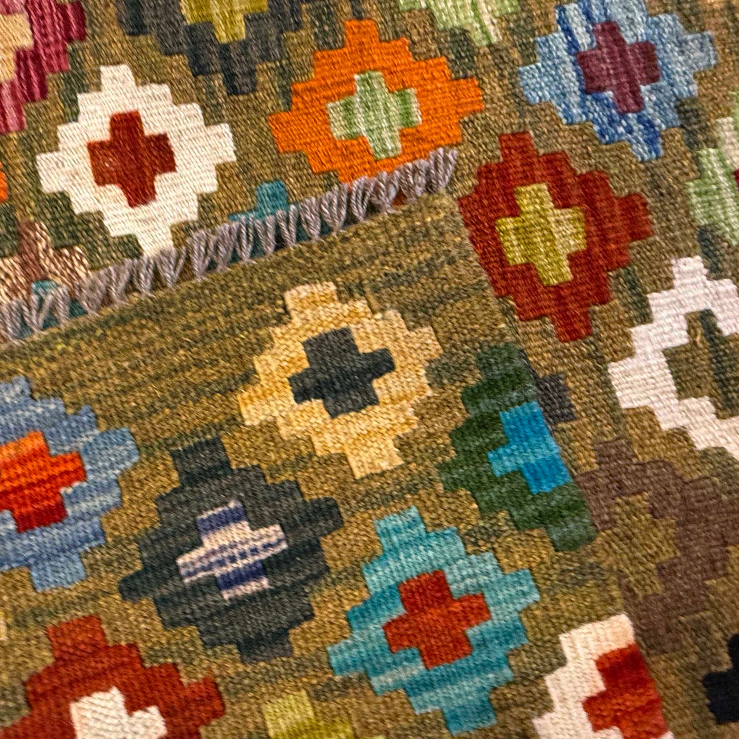 Handmade Vegetable Kilim 4' 3" x 6' 0" (ft) - No. G36658