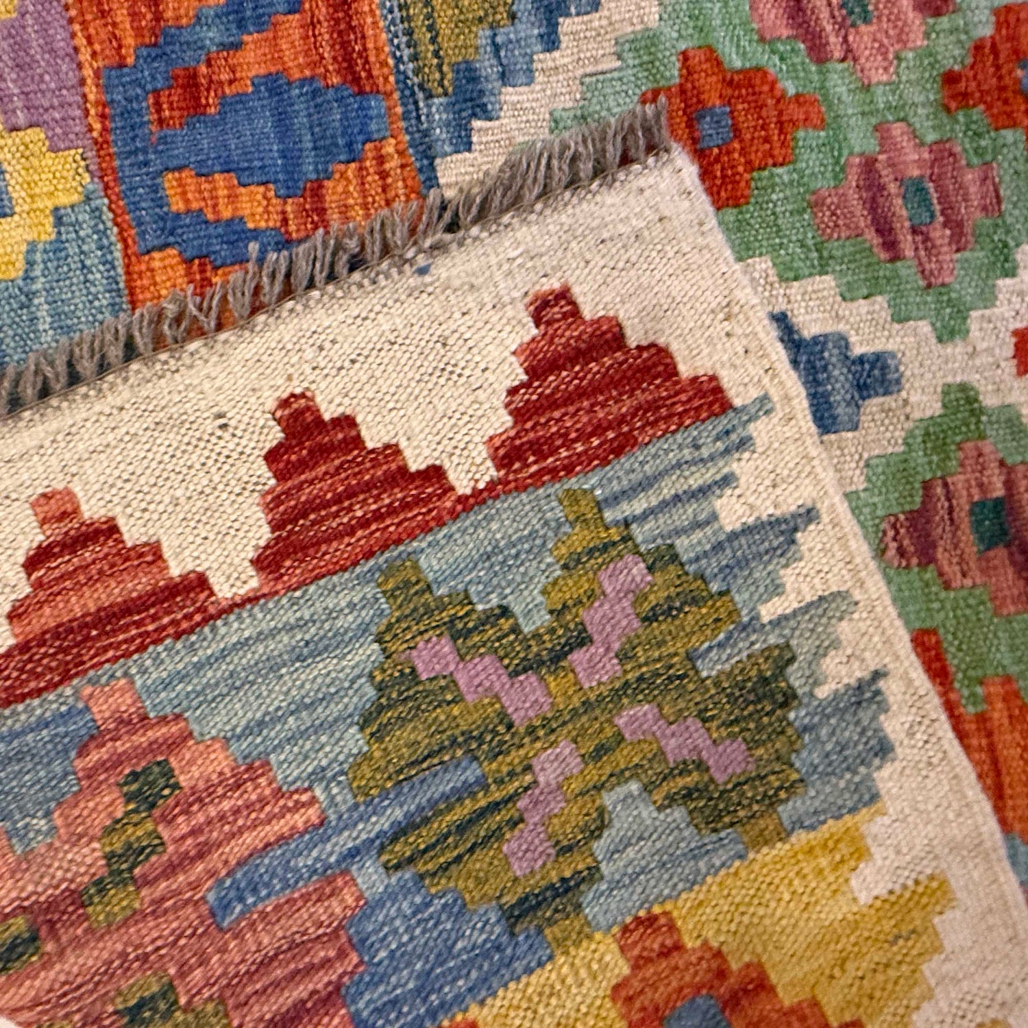 Handmade Vegetable Kilim 6' 9" x 9' 6" (ft) - No. G36659