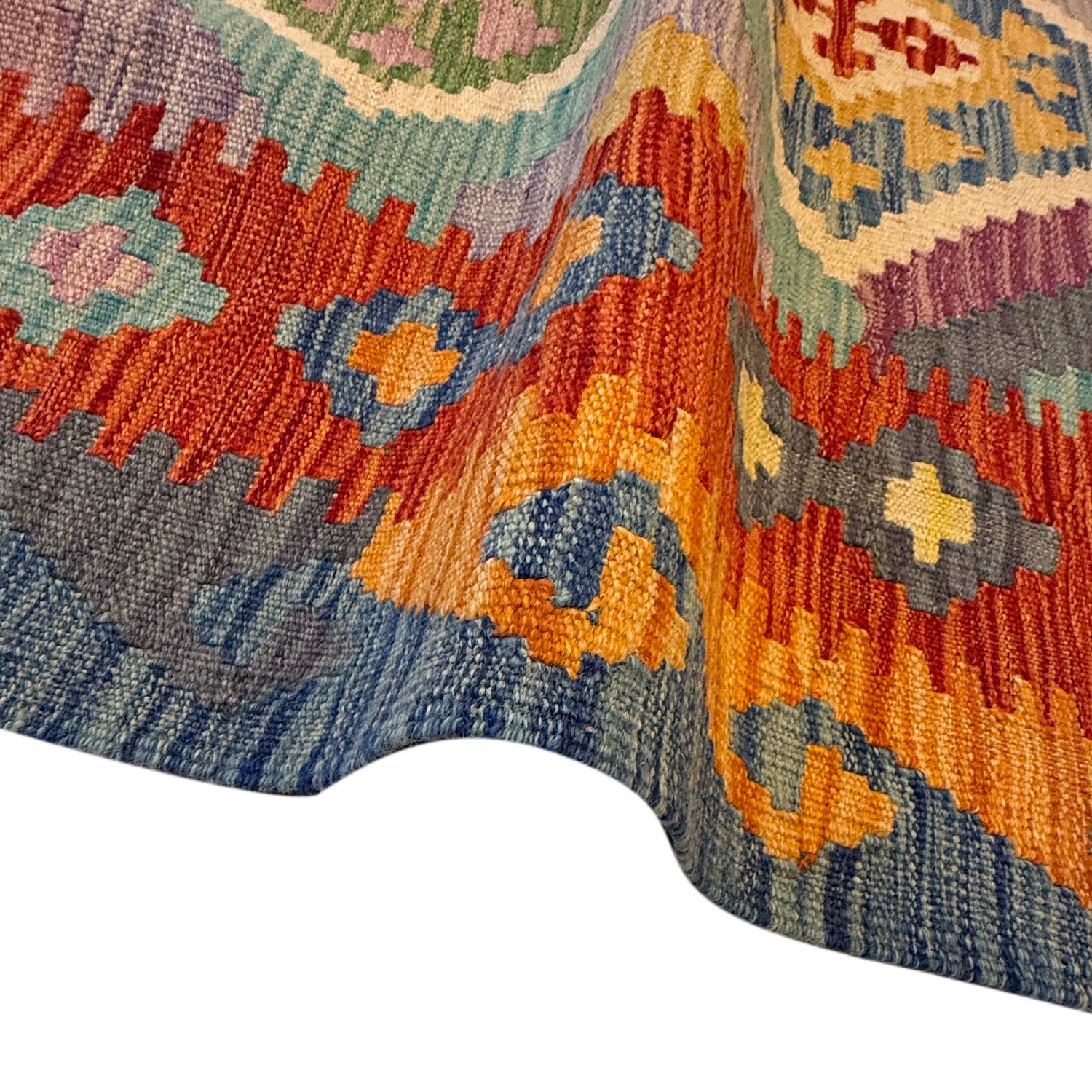 Handmade Vegetable Kelim 6' 7" x 10' 0" (ft) - No. G36661