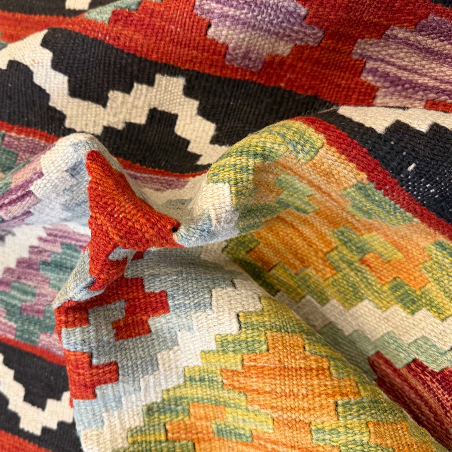 Handmade Vegetable Kelim 4' 9" x 6' 7" (ft) - No. G36663