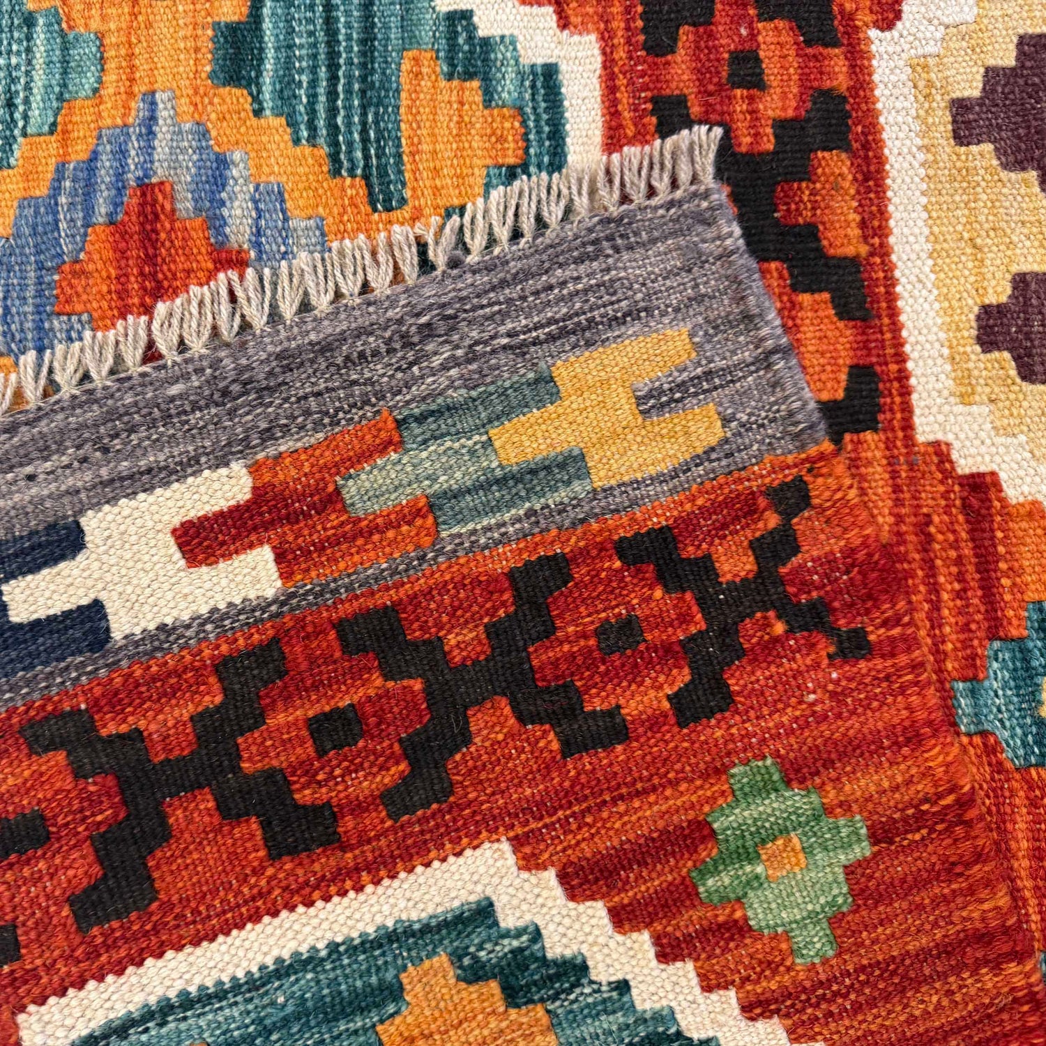 Handmade Vegetable Kelim 4' 3" x 5' 9" (ft) - No. G36664