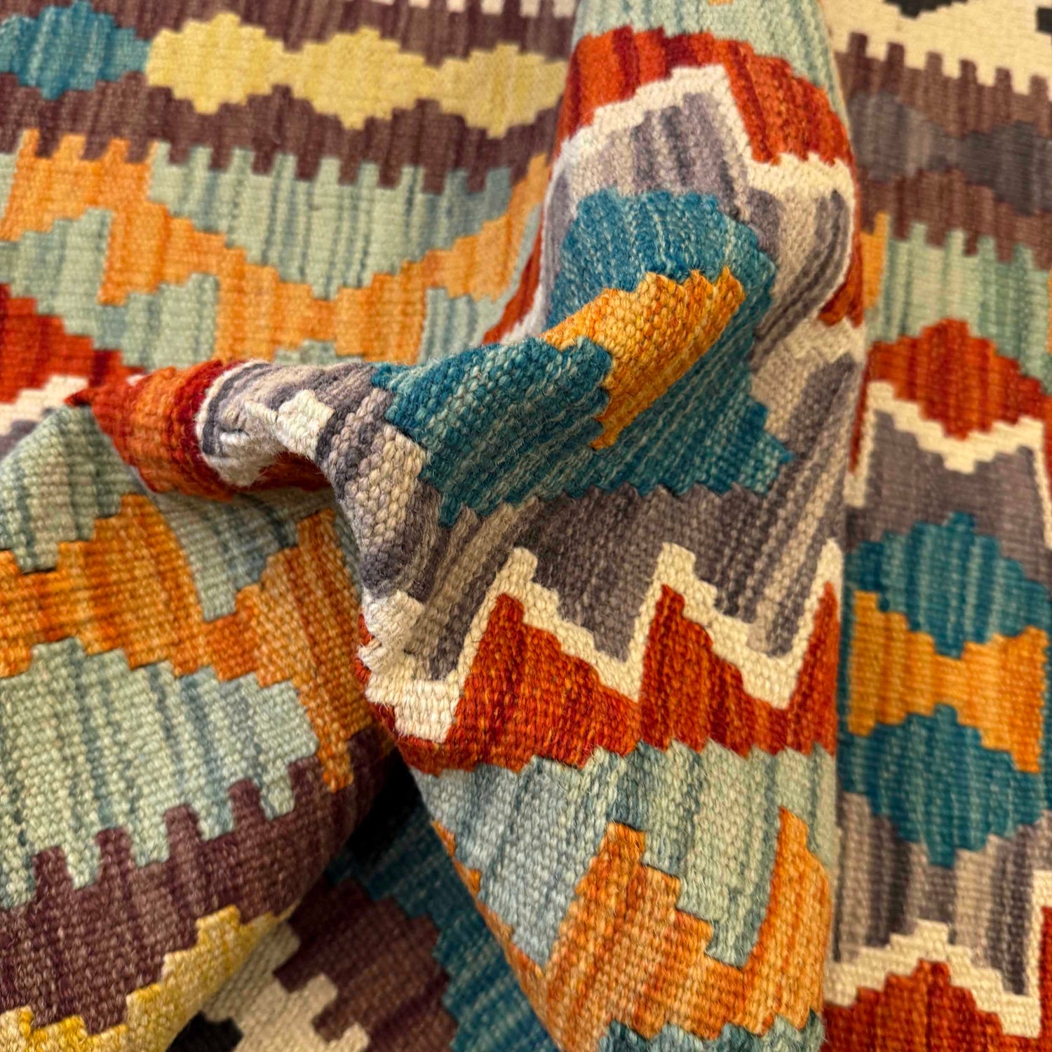 Handmade Vegetable Kelim 2' 7" x 4' 2" (ft) - No. G36667