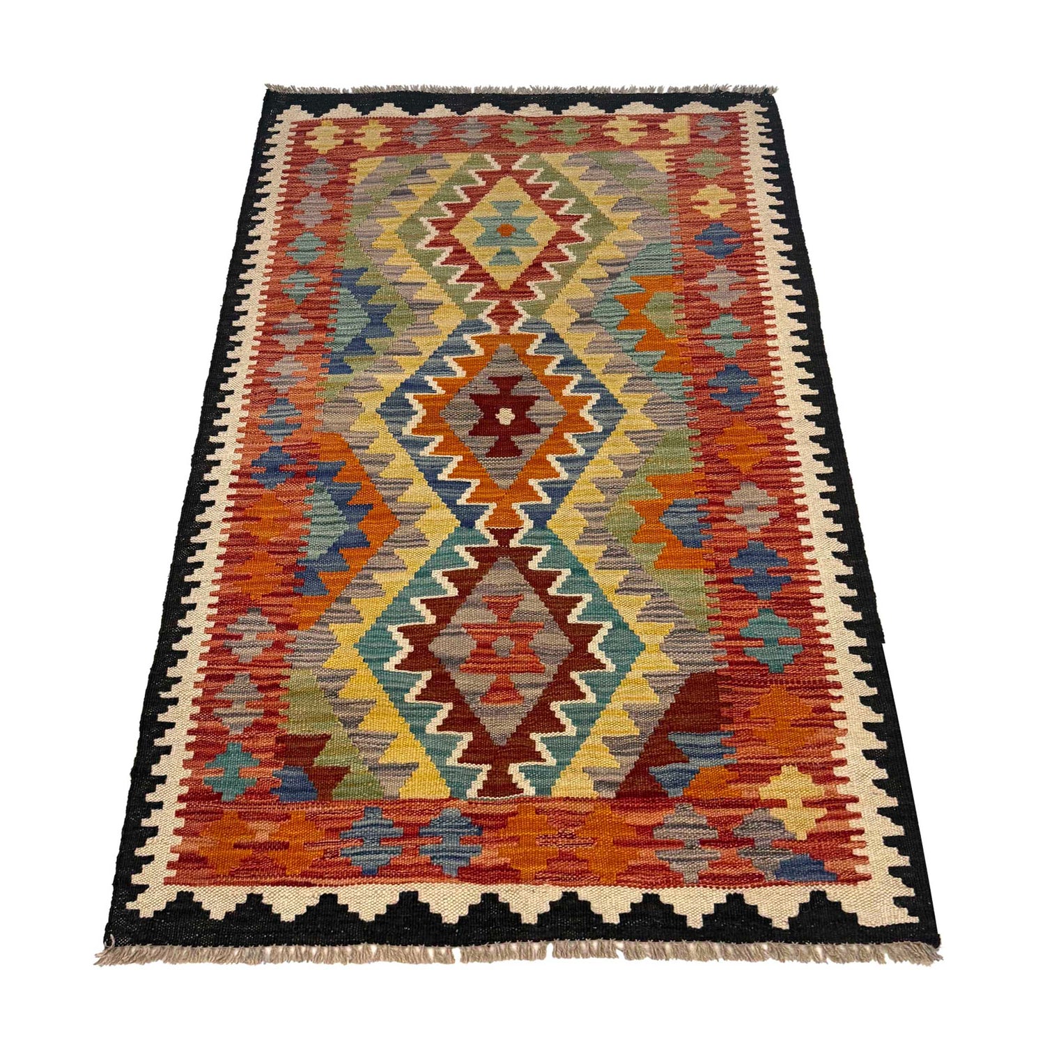 Handmade Vegetable Kilim 2' 7" x 4' 8" (ft) - No. G36668