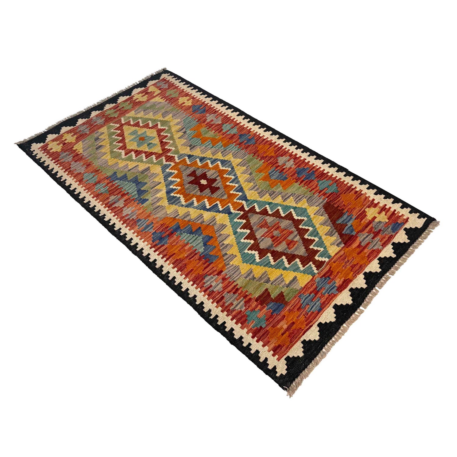 Handmade Vegetable Kilim 2' 7" x 4' 8" (ft) - No. G36668