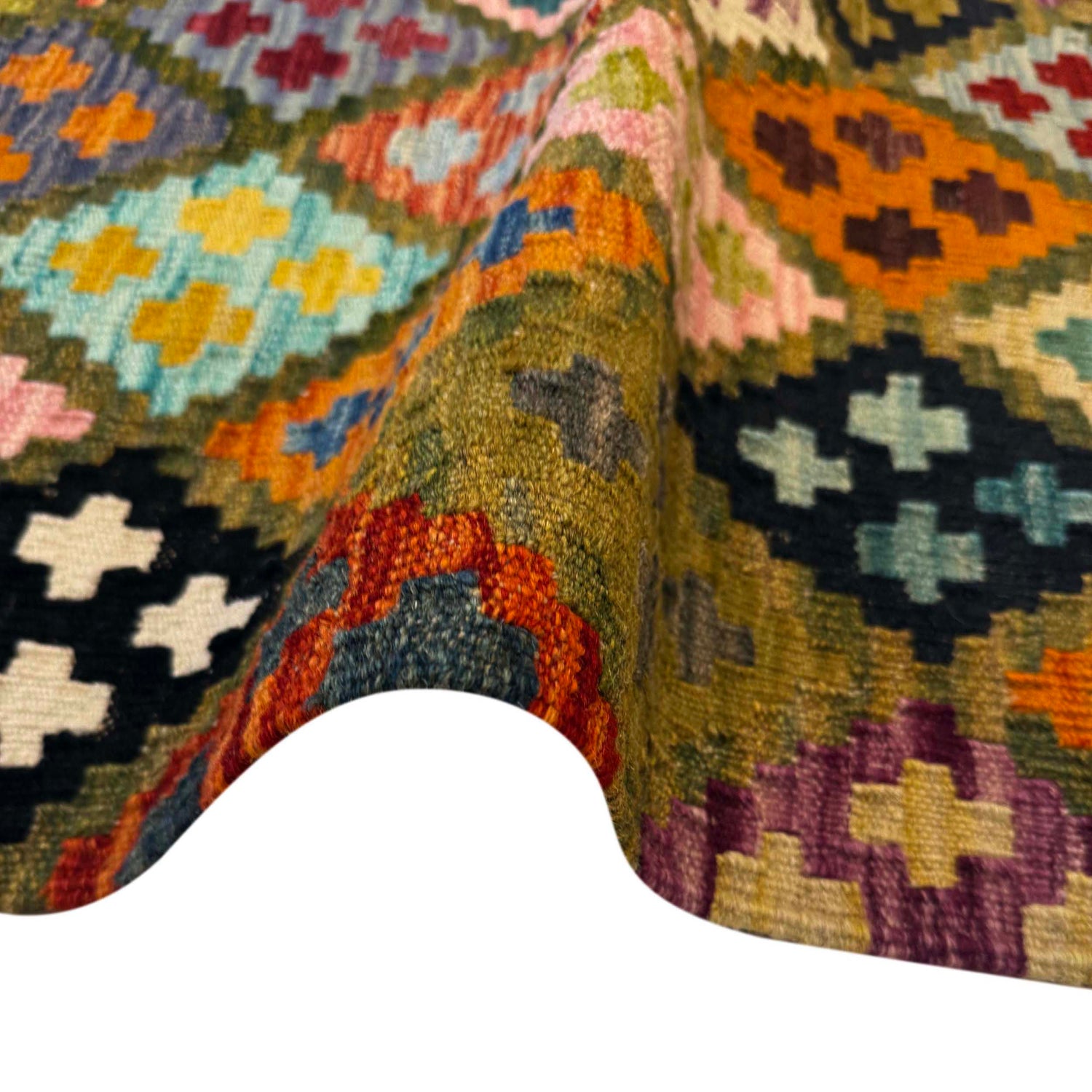 Handmade Vegetable Kilim 5' 1" x 6' 8" (ft) - No. G36674