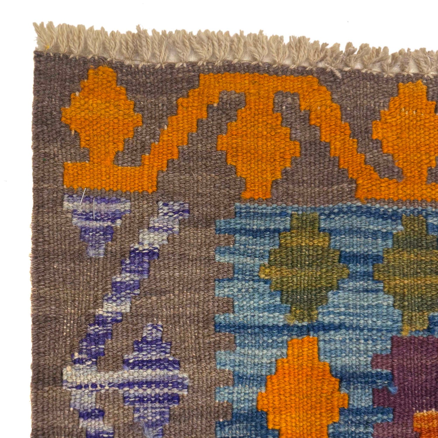 Handmade Vegetable Kelim 3' 3" x 4' 11" (ft) - No. G36675