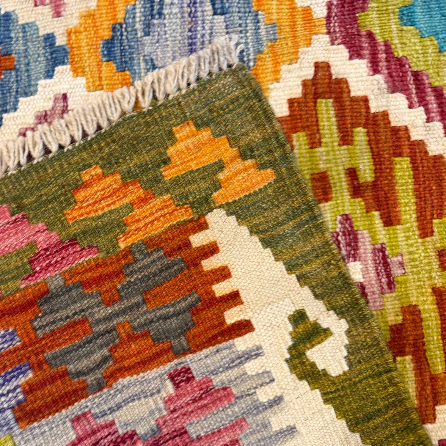 Handmade Vegetable Kilim 4' 1" x 5' 11" (ft) - No. G36677