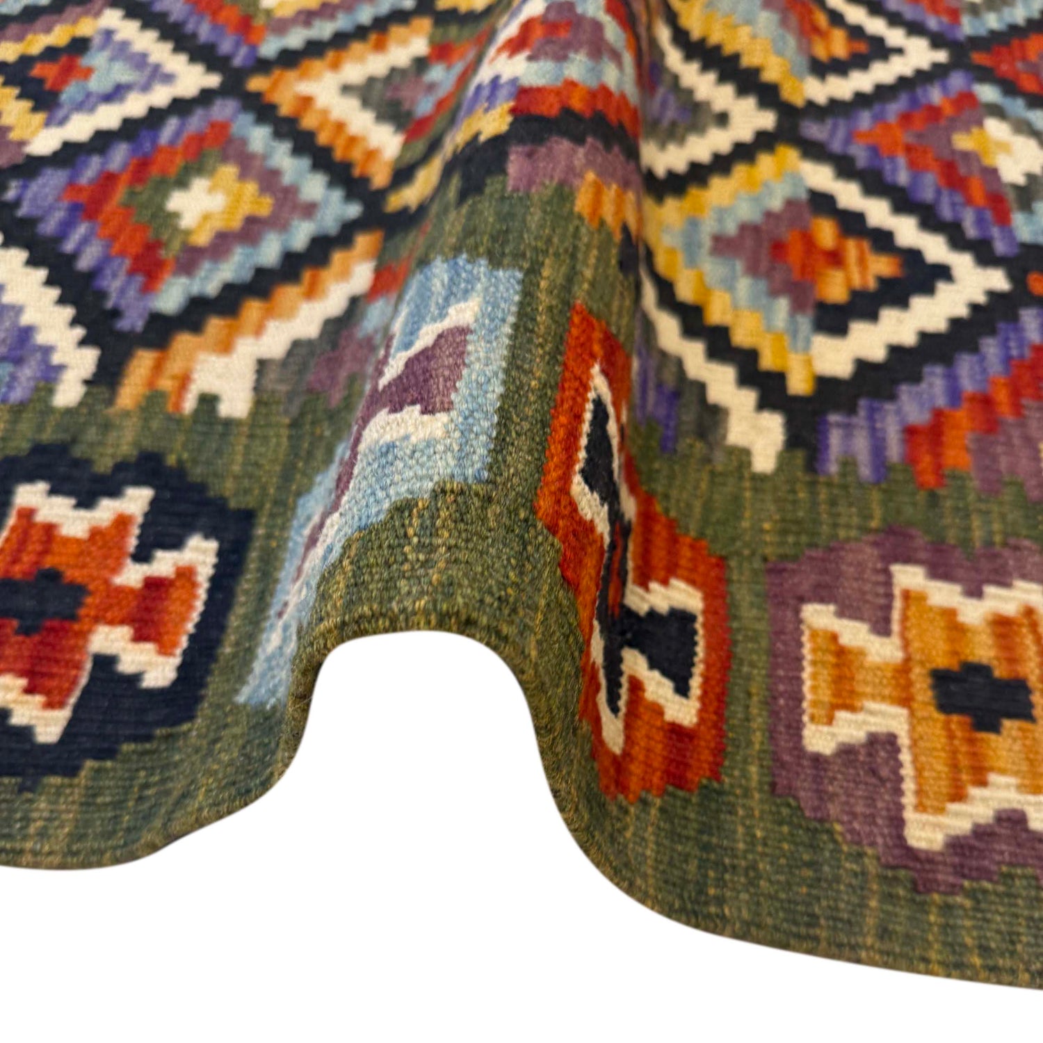 Handmade Vegetable Kelim 5' 0" x 6' 6" (ft) - No. G36678