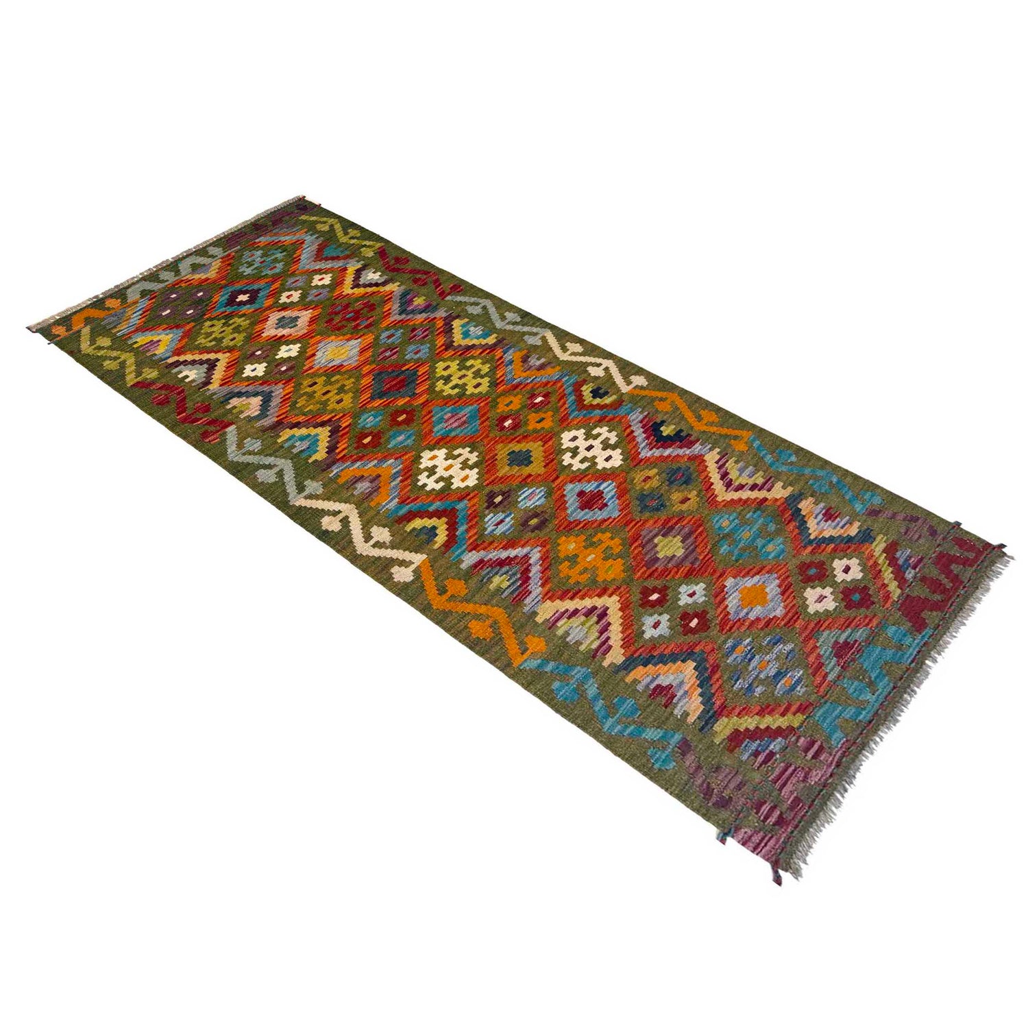 Vegetable Kilim Runner 2' 6" x 6' 8" (ft)- No. G36679