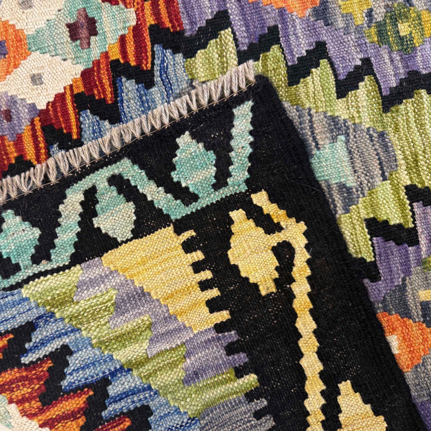 Handmade Vegetable Kelim 4' 1" x 6' 1" (ft) - No. G36681