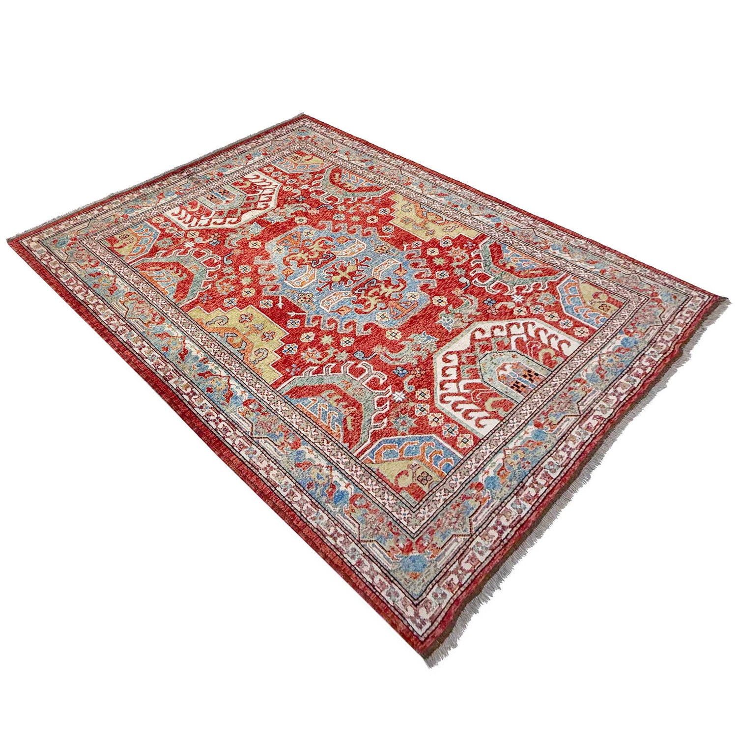 Hand Made Persian Design Heriz Carpet 6' 9" x 9' 7" (ft) - No. G37287
