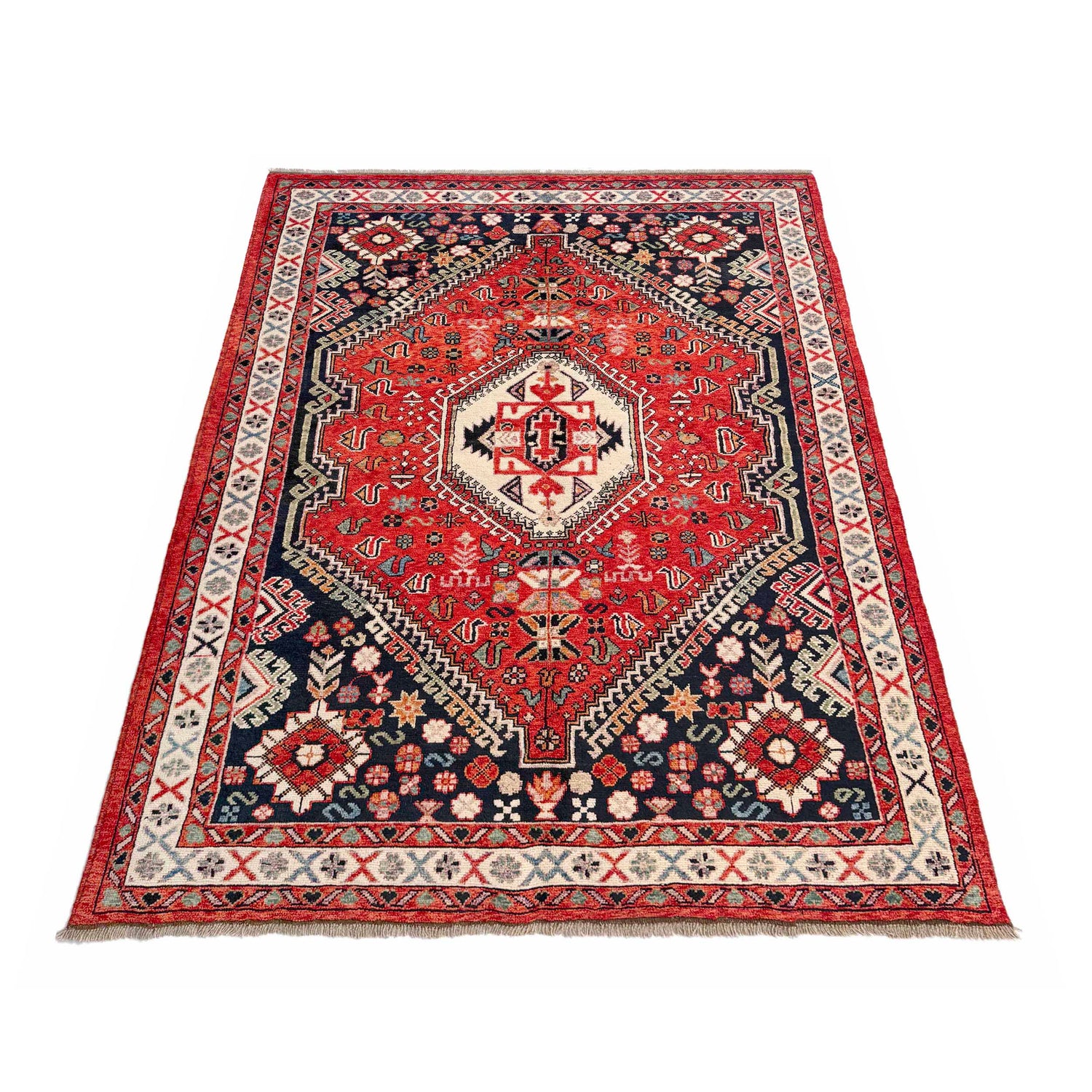 Handmade Sherazi Rug 6' 7" x 9' 7" (ft) - No. G37288