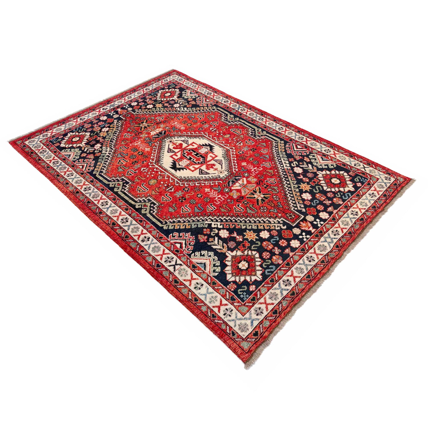 Handmade Sherazi Rug 6' 7" x 9' 7" (ft) - No. G37288