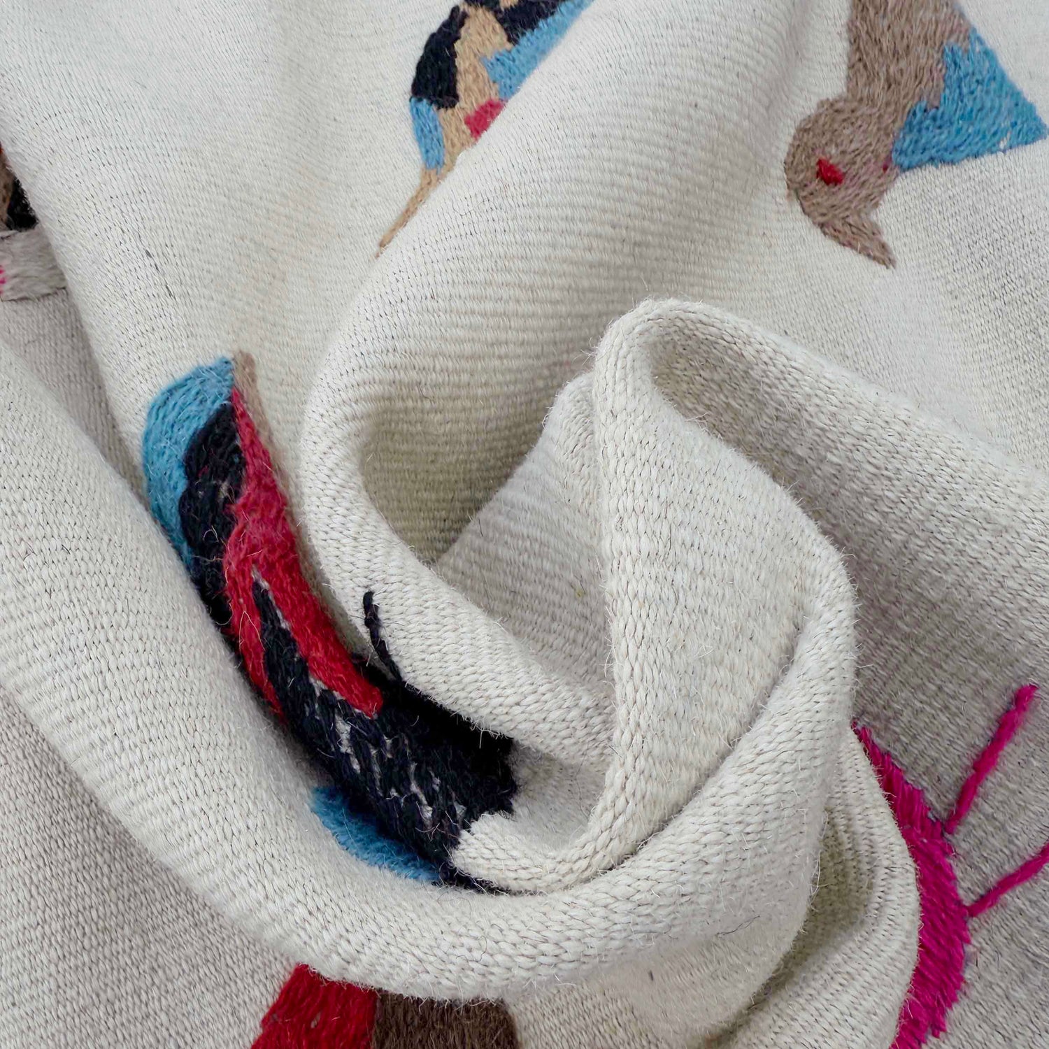 Handmade Embroidery Kilim 3' 3" x 5' 9" (ft) - No. G37358