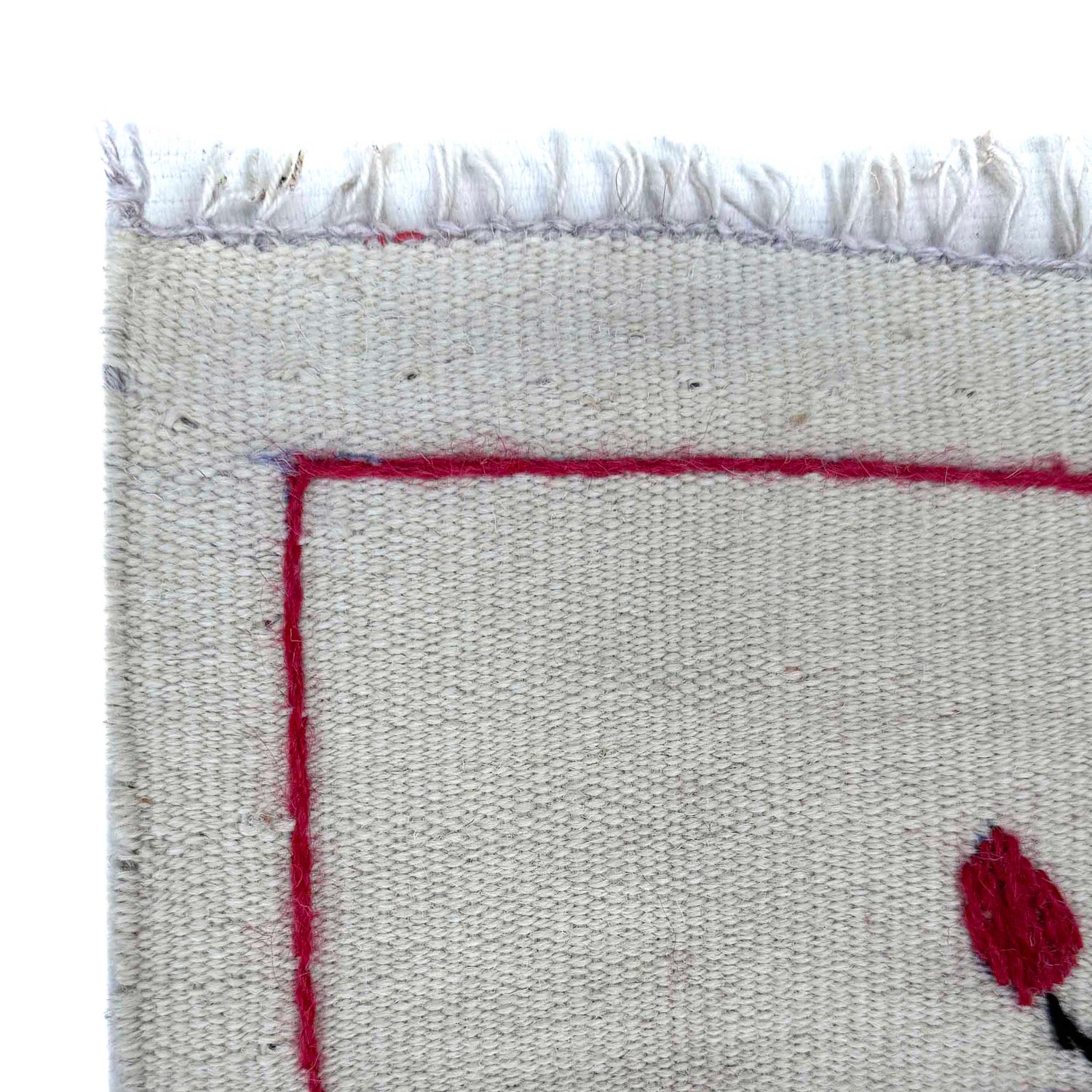 Hand Knotted Embroidery Kilim 3' 10" x 6' 4" (ft) - No. G37359