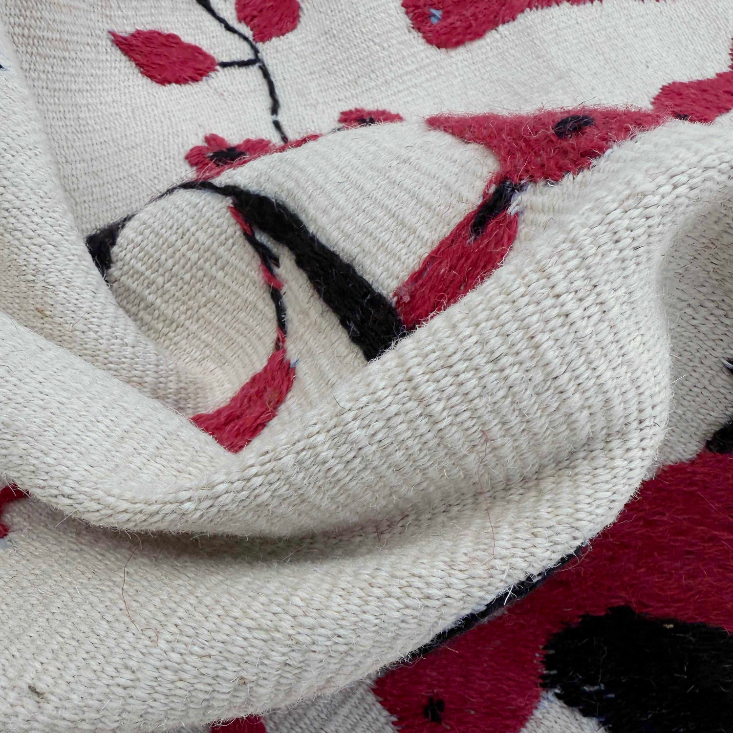 Hand Knotted Embroidery Kilim 3' 10" x 6' 4" (ft) - No. G37359