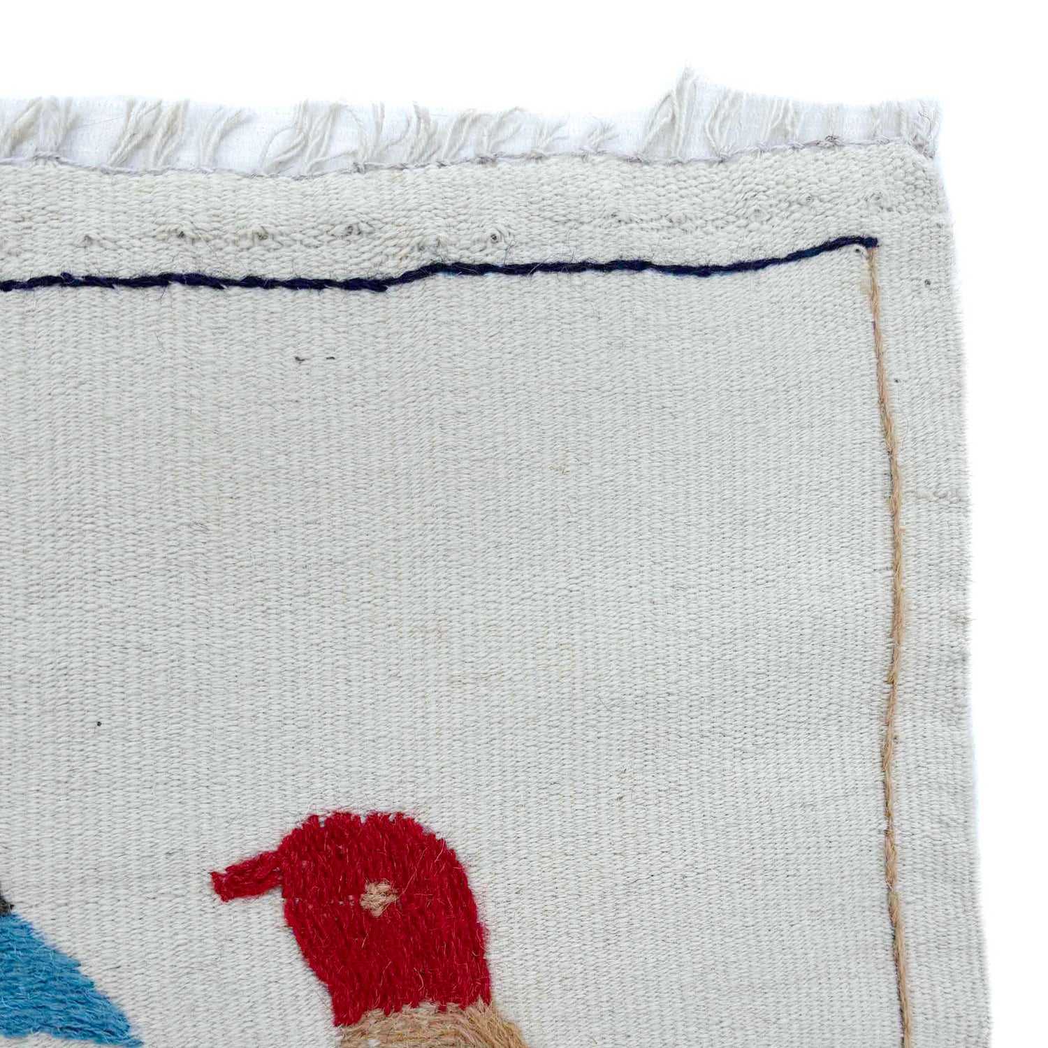 Handmade Embroidery Kilim 3' 2" x 5' 0" (ft) - No. G37361
