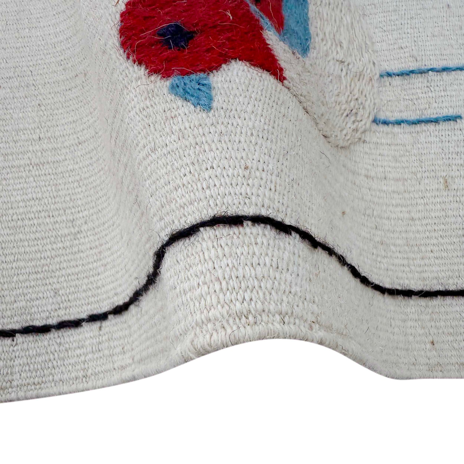 Handmade Embroidery Kilim 3' 2" x 5' 0" (ft) - No. G37361