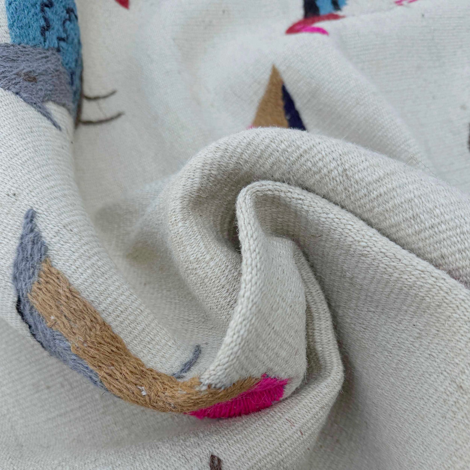 Handmade Embroidery Kilim 3' 2" x 5' 0" (ft) - No. G37361