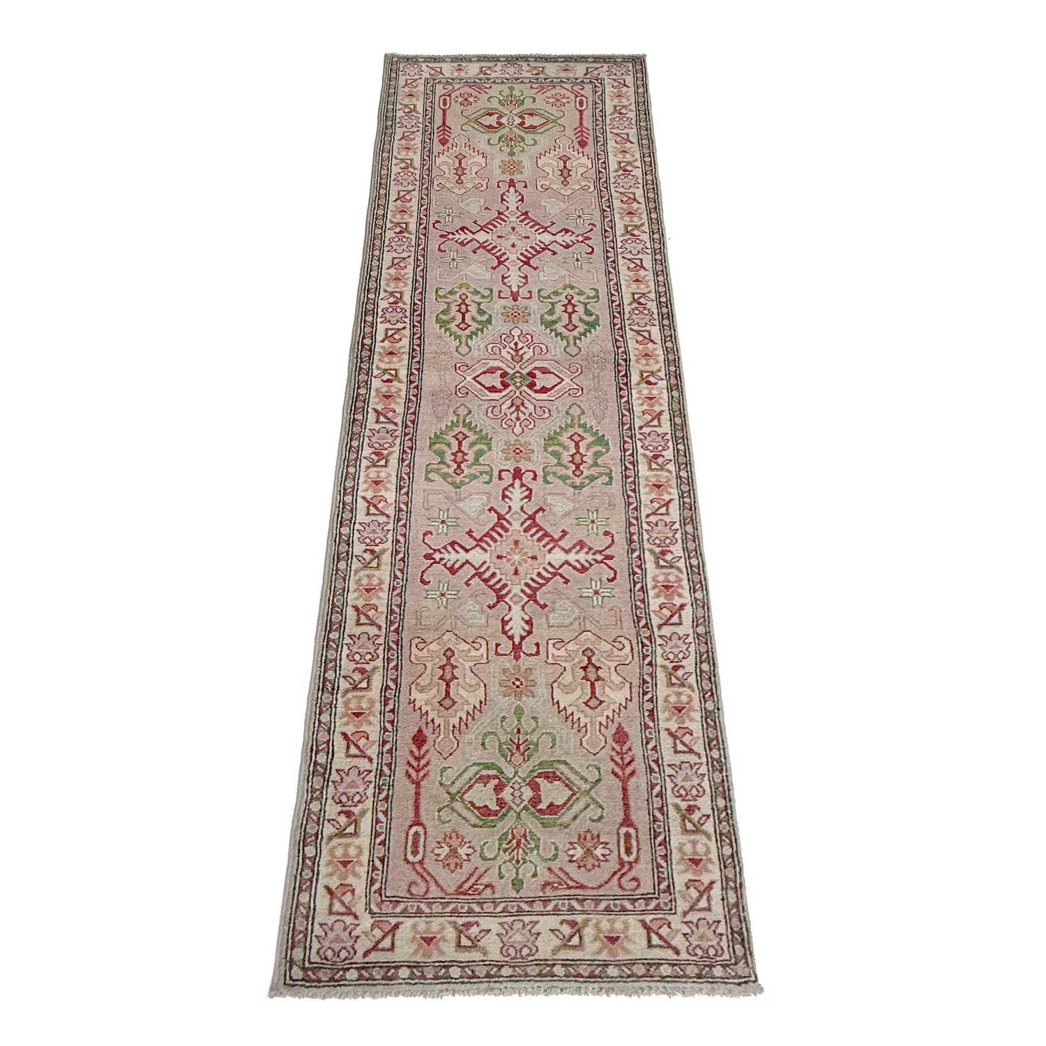 Hand Knotted Kazak Runner 2' 5" x 10' 2" (ft) - No. G37559