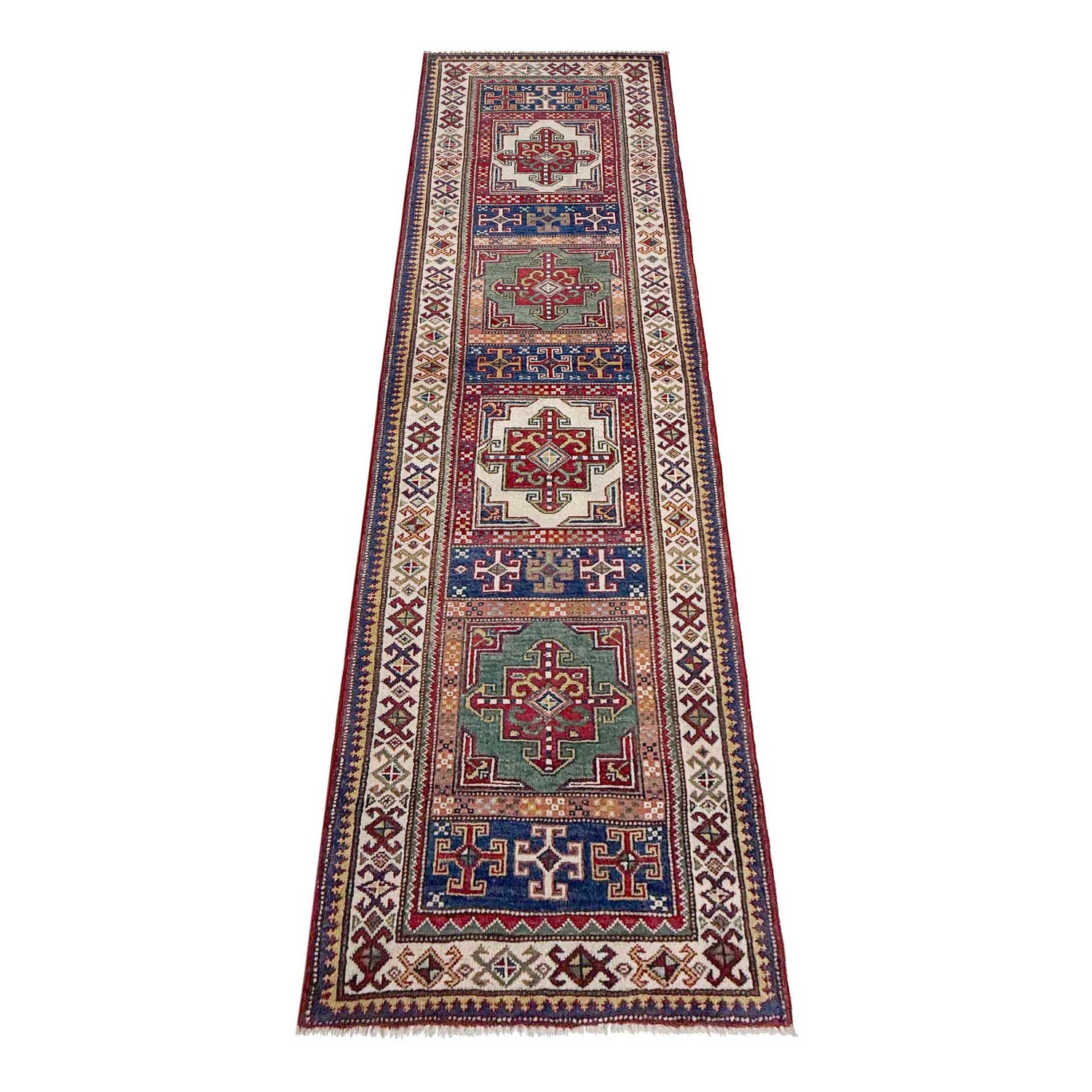 Multi Color Kazak Runner 2' 6" x 9' 8" (ft) - No. G37561