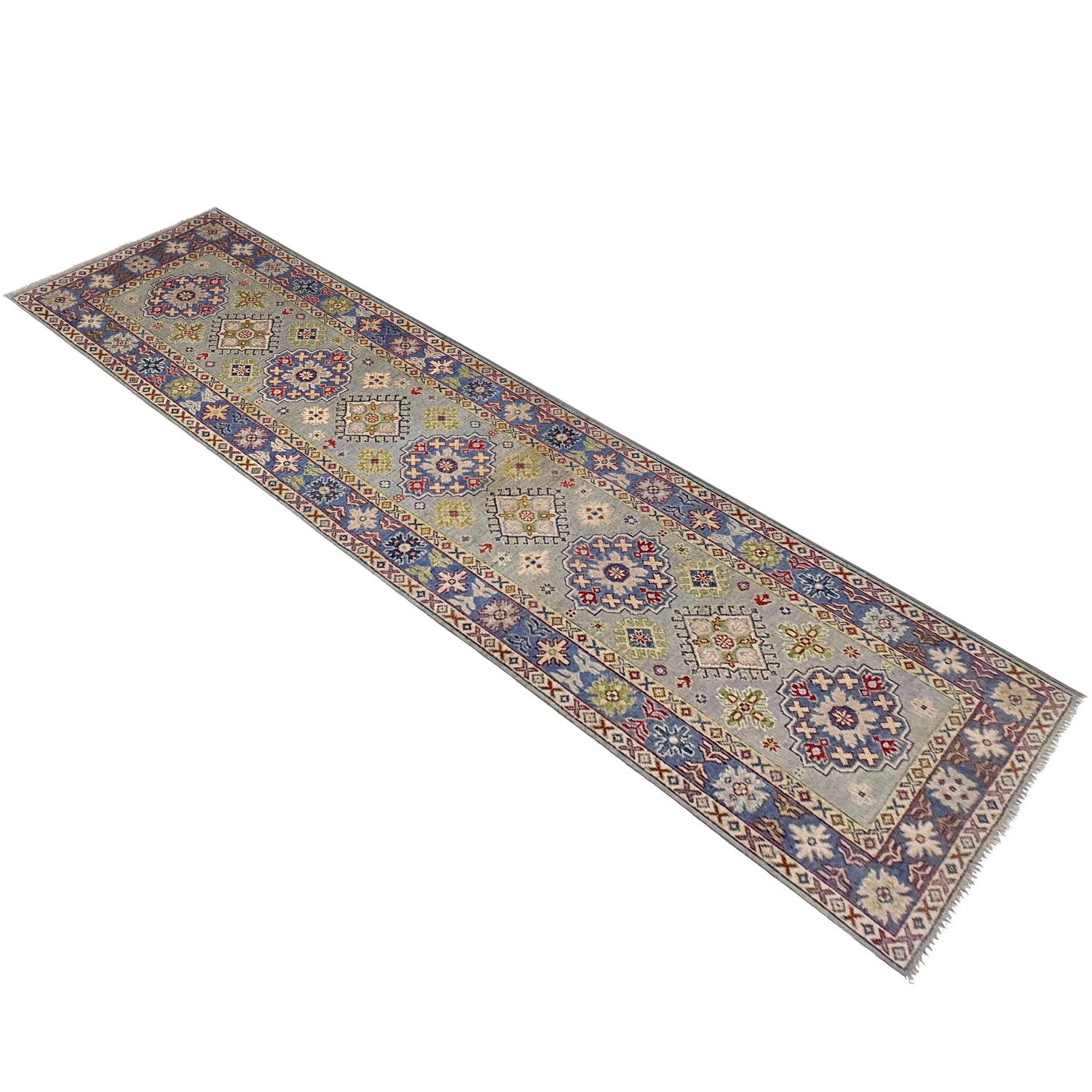 Hand Knotted Kazak Runner 2' 7" x 9' 8" (ft) - No. G37564
