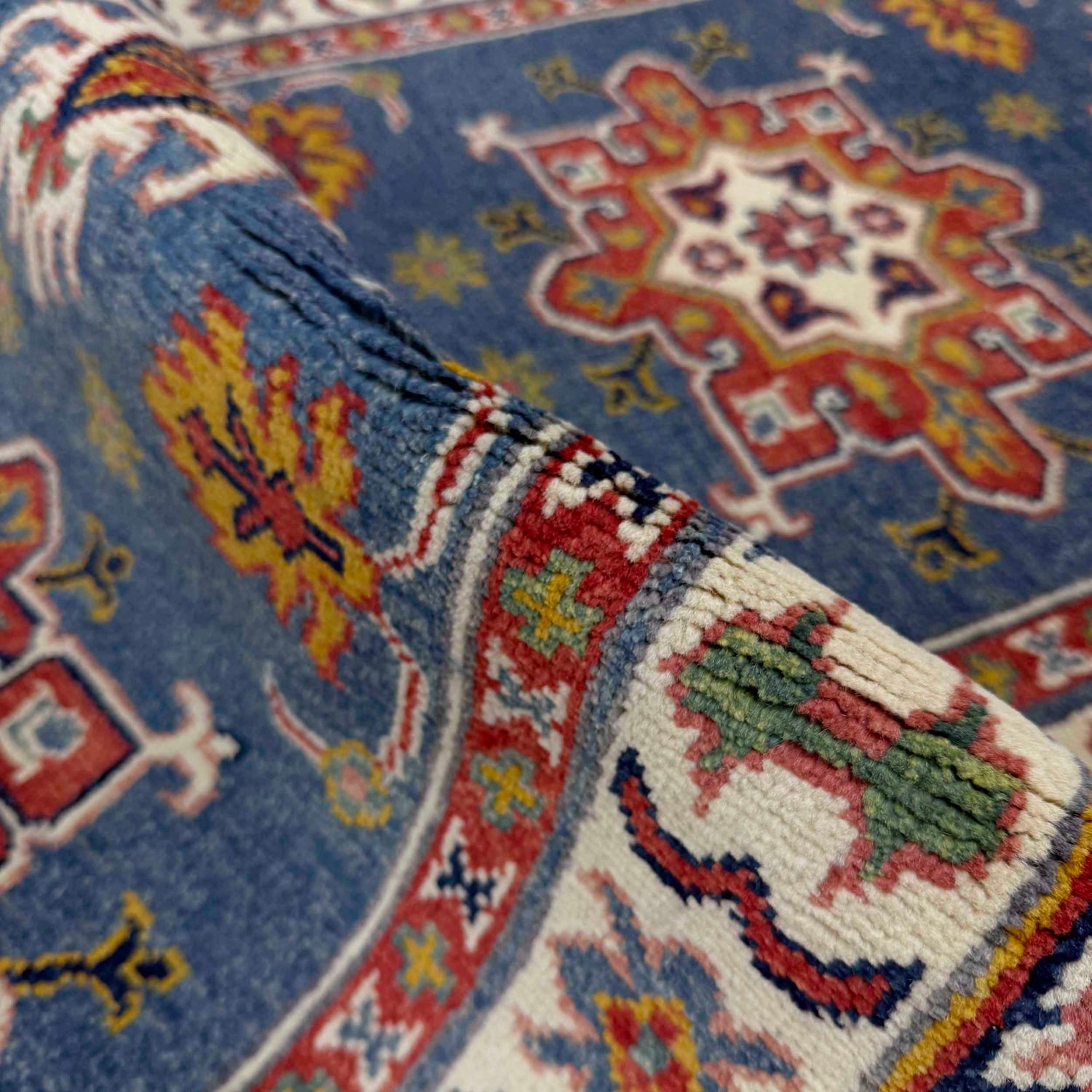 Blue Color Kazak Runner 2' 9" x 9' 7" (ft) - No. G37567
