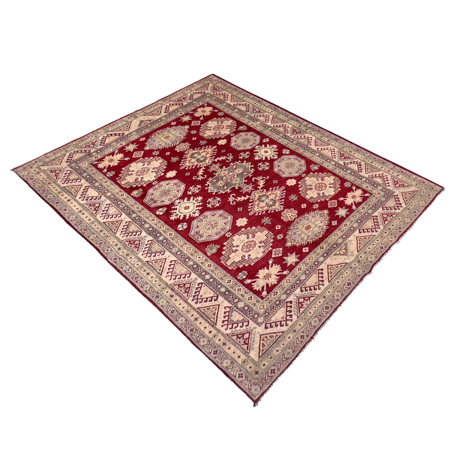 Hand Knotted Kazak Rug 6' 8" x 9' 8" (ft) - No. G37572