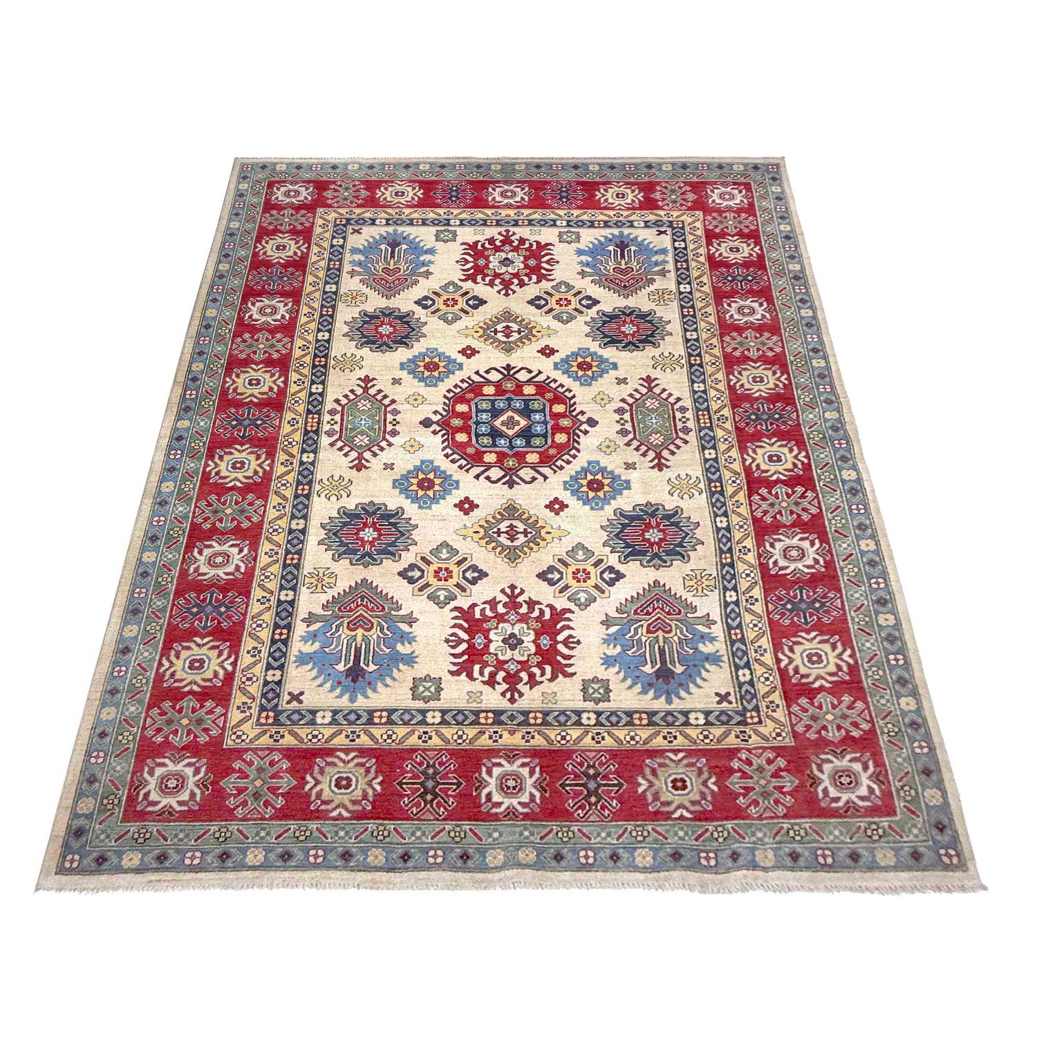 Oriental Kazak Rug 6' 6" x 10' 0" (ft) - No. G37573