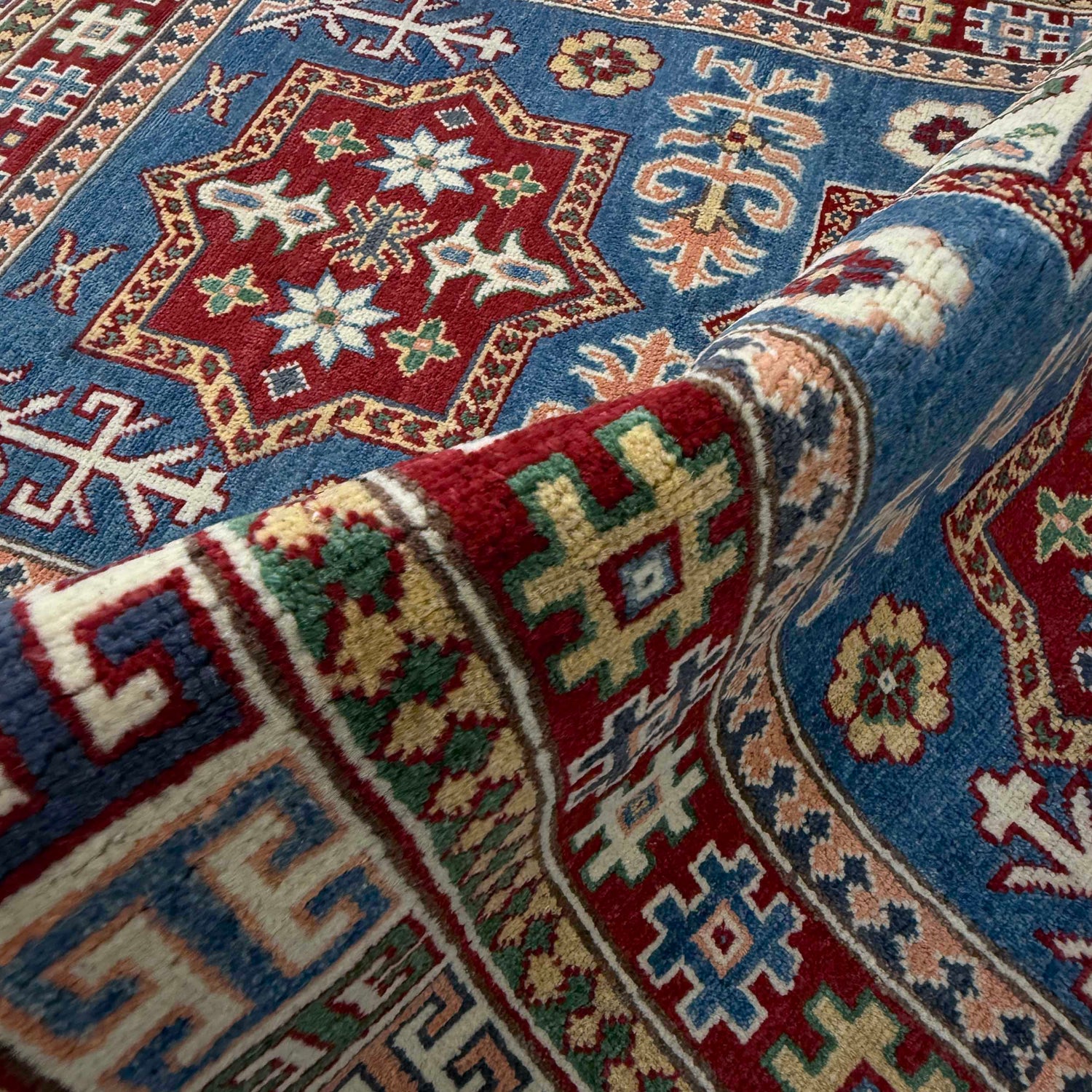 Blue Color Kazak Rug 4' 0" x 6' 6" (ft) - No. G37575