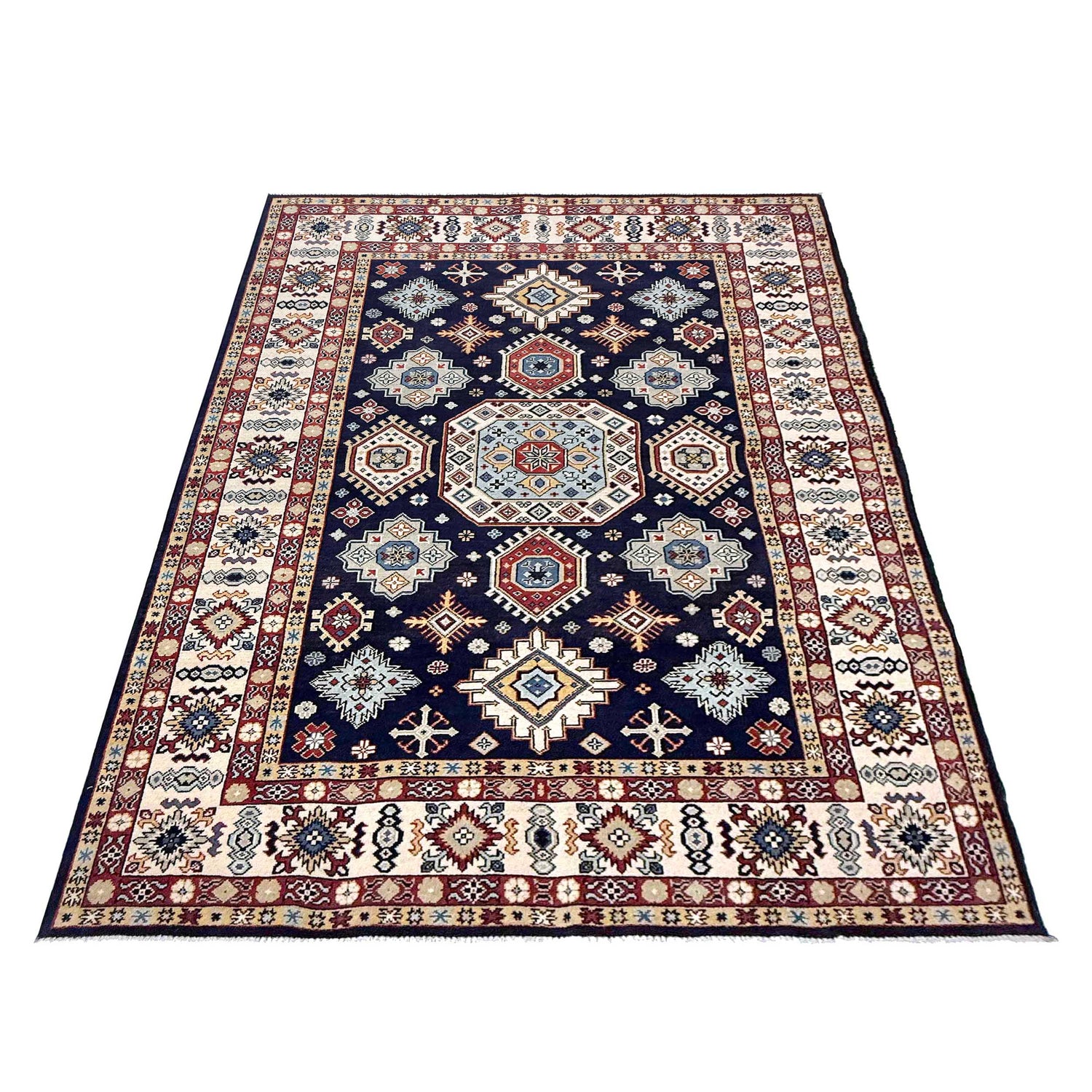 Blue Color Kazak Rug 6' 1" x 9' 2" (ft) - No. G37576